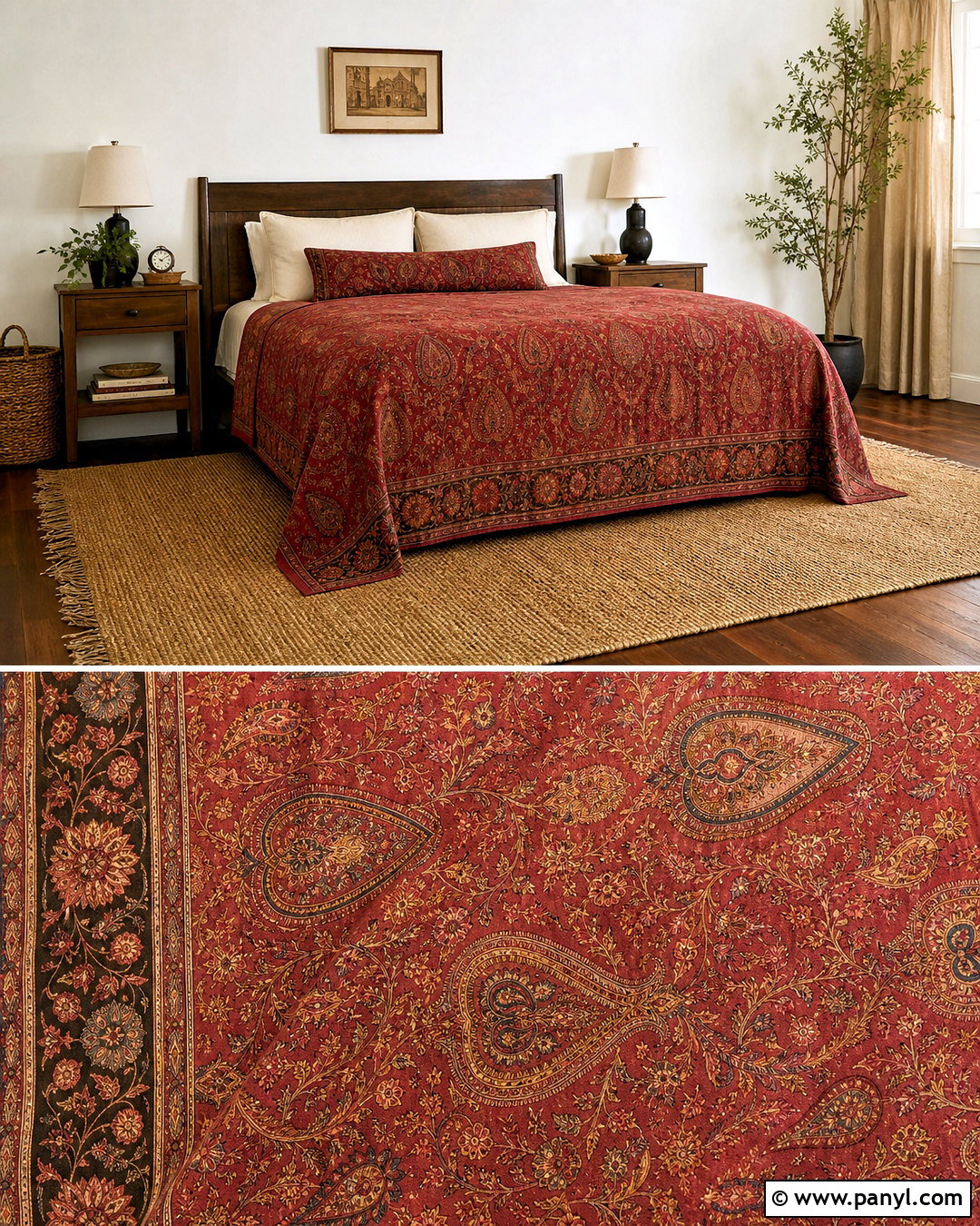 Red Vintage Paisley Textile Print - 20 red vintage textile print ideas
