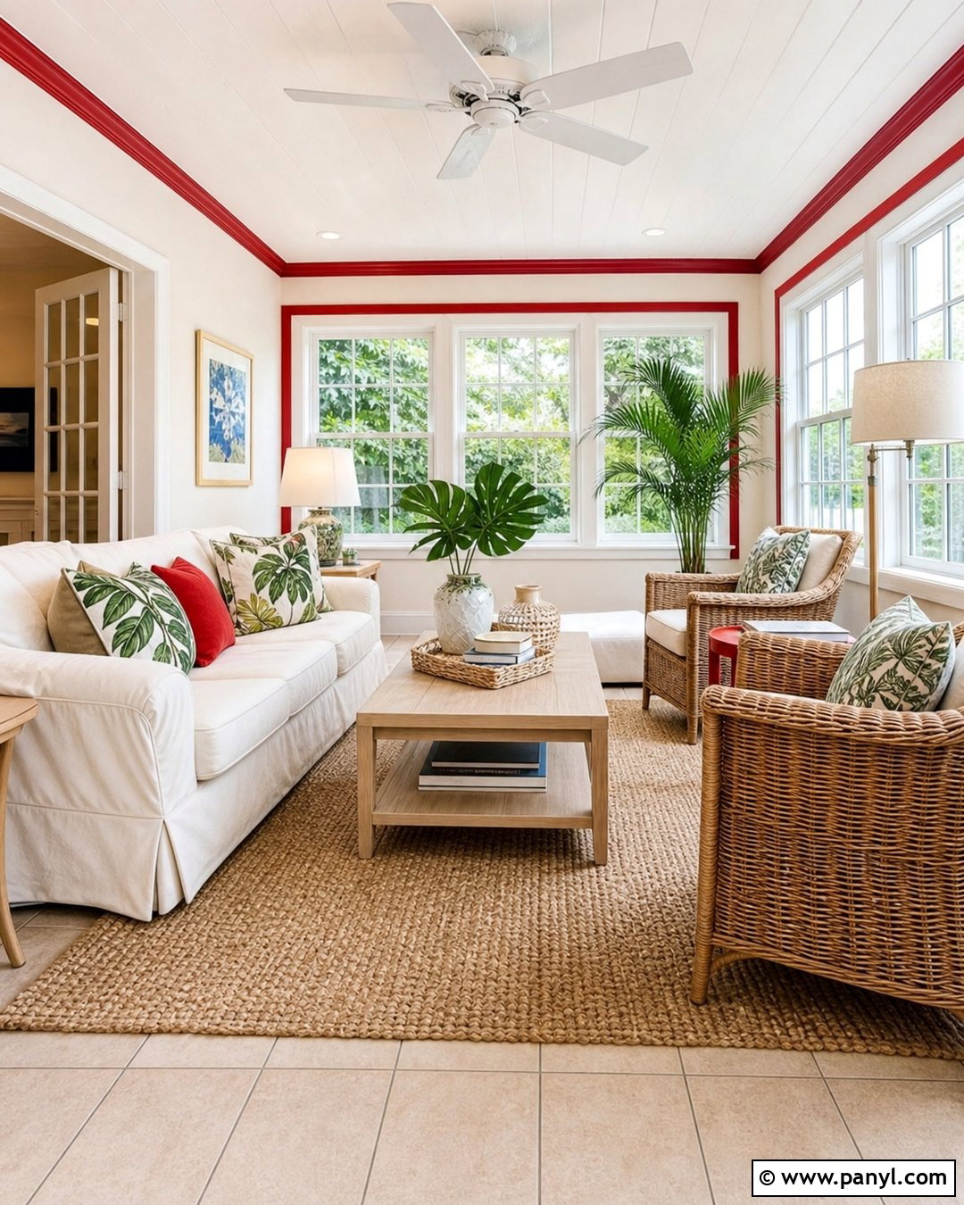 Red Wall Border Around the Room - 20 Red Wall Border Ideas