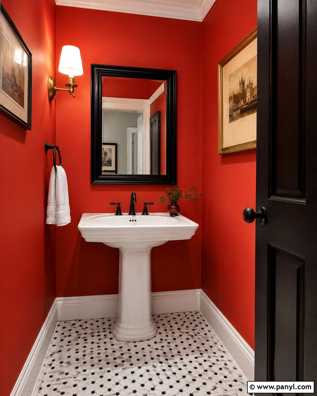 Red Wall Color for Powder Room - 20 Colorful Wall Colors