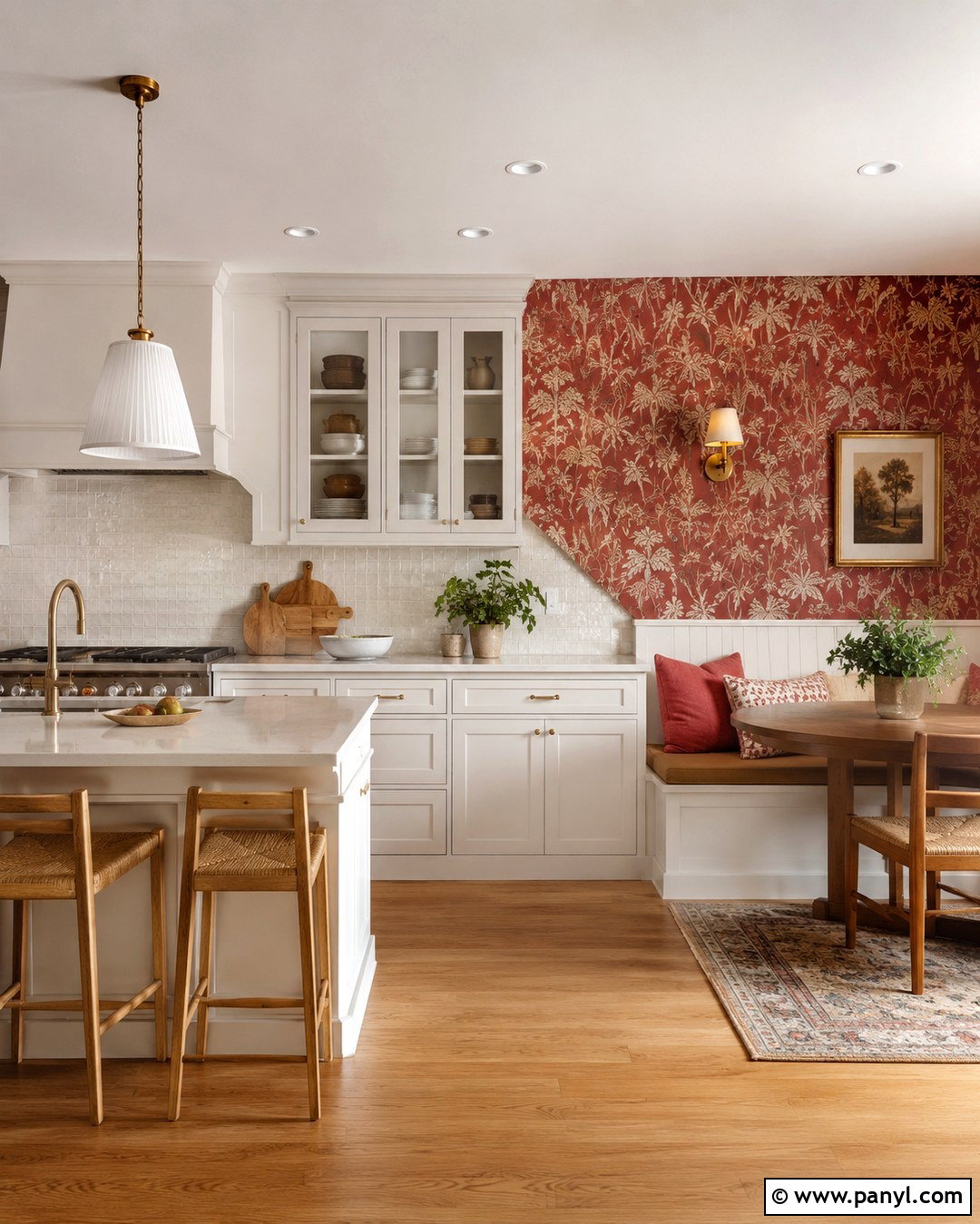 Red Wallpaper Accent Wall Kitchen - 20 Red Accent Wall Kitchen Ideas