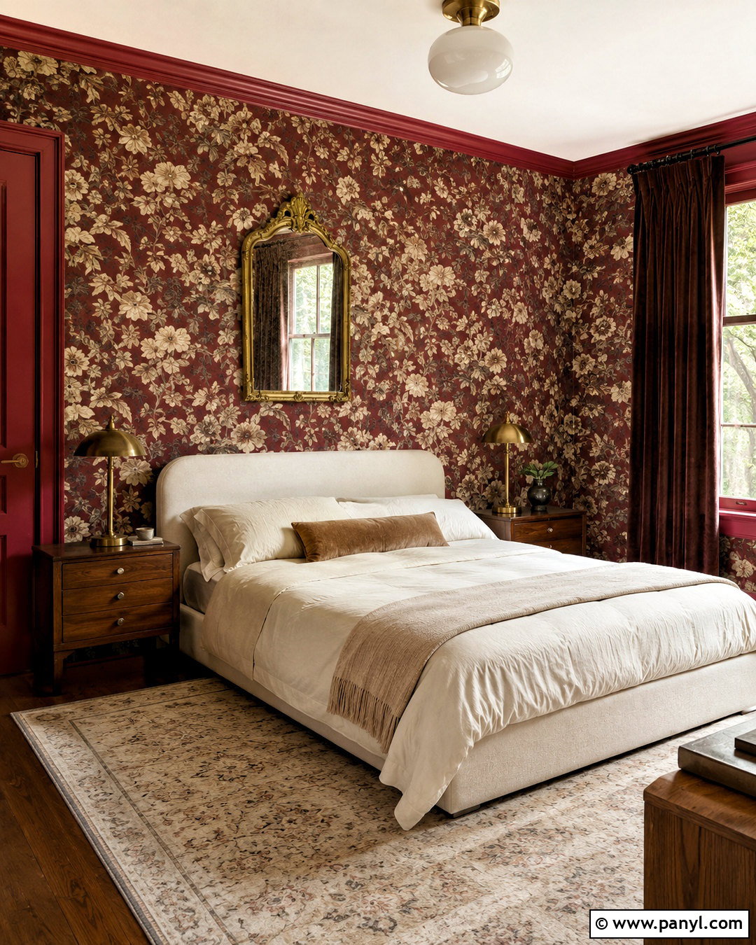 Red Wallpaper Bedroom - 20 moody red bedroom ideas