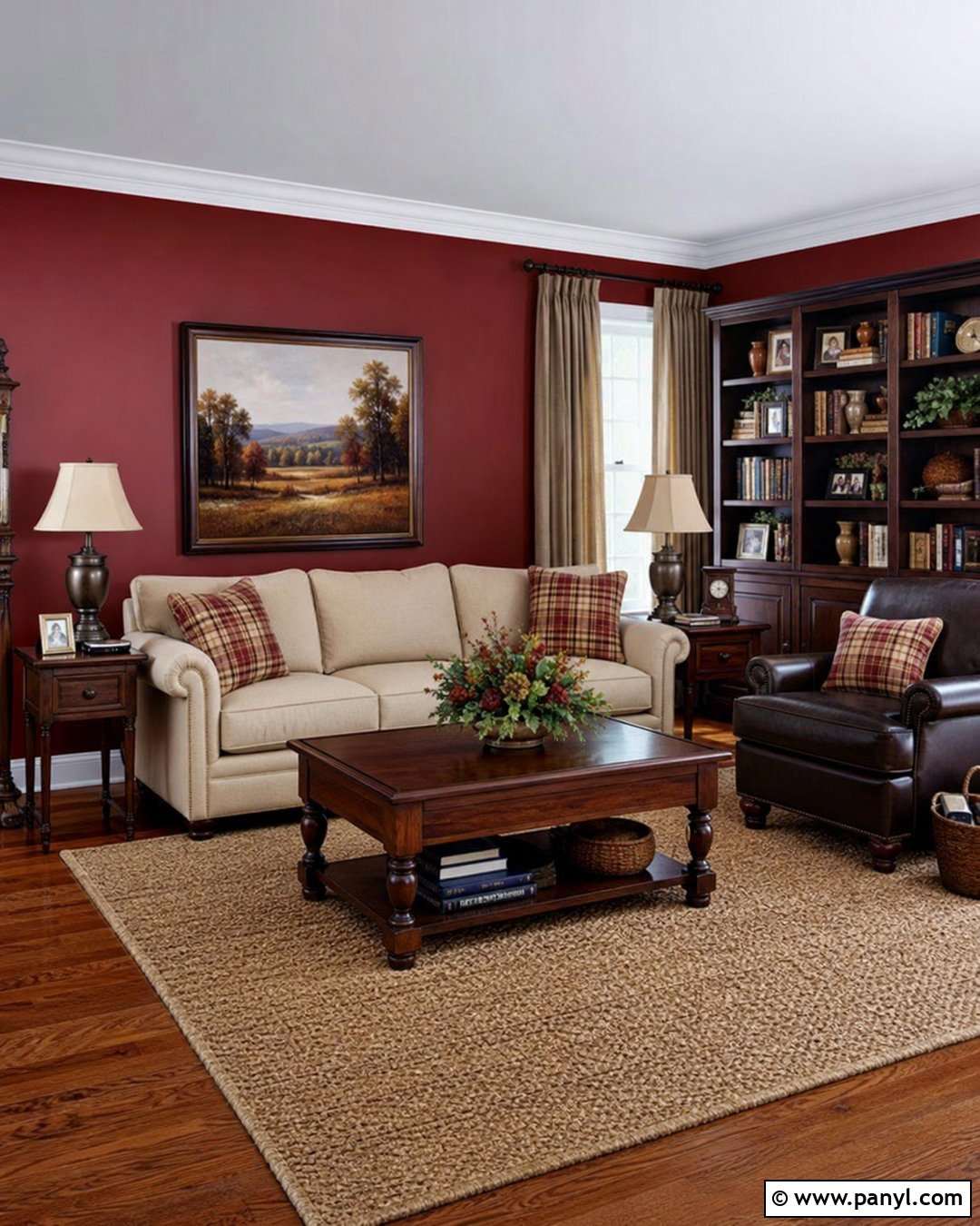 Red Walls With Dark Wood Furniture - 20 Early 2000S Red Walls