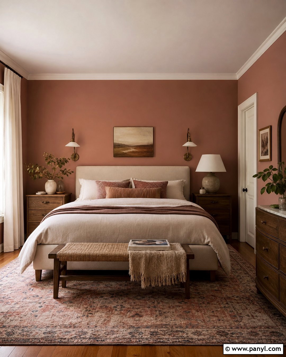 Redend Point Walls With White Duck Trim - 25 Sherwin Williams Wall And Trim Combo Ideas