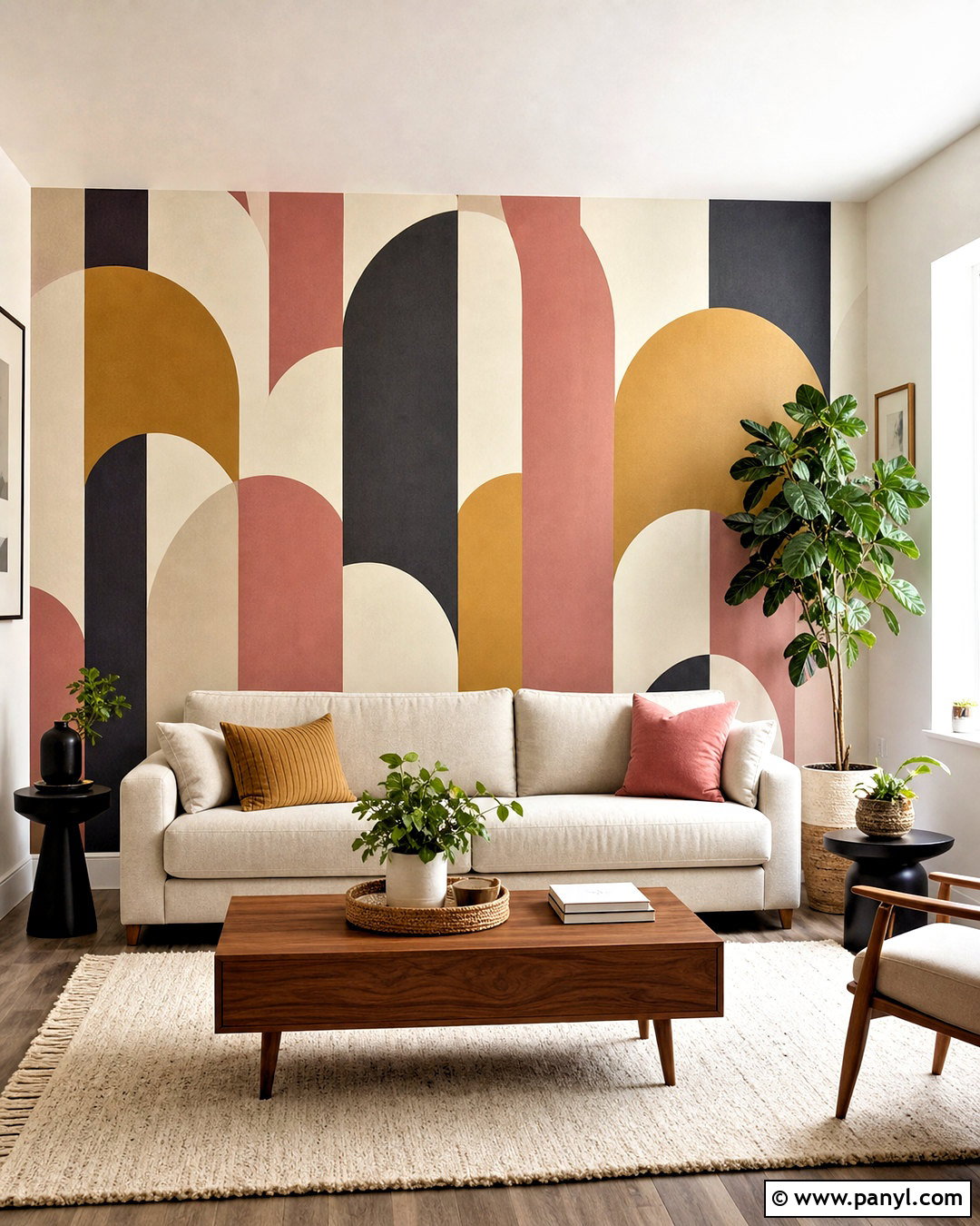 Removable Geometric Wallpaper Wall - 20 geometric feature wall ideas