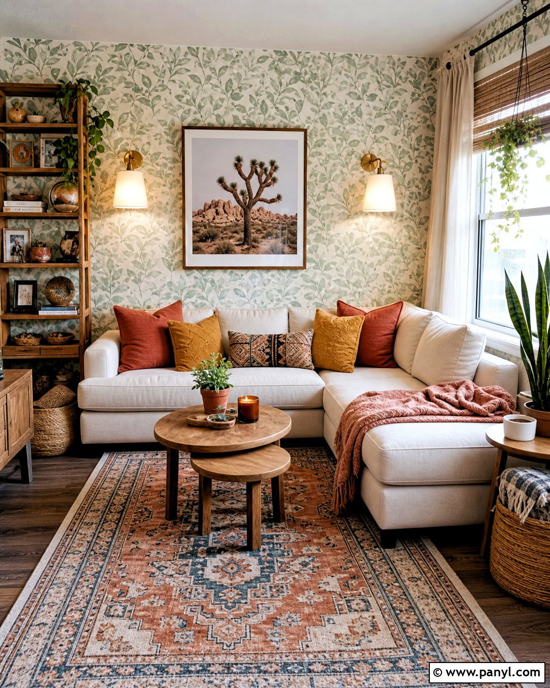 Removable Green Wallpaper Wall - 20 green feature wall living room ideas