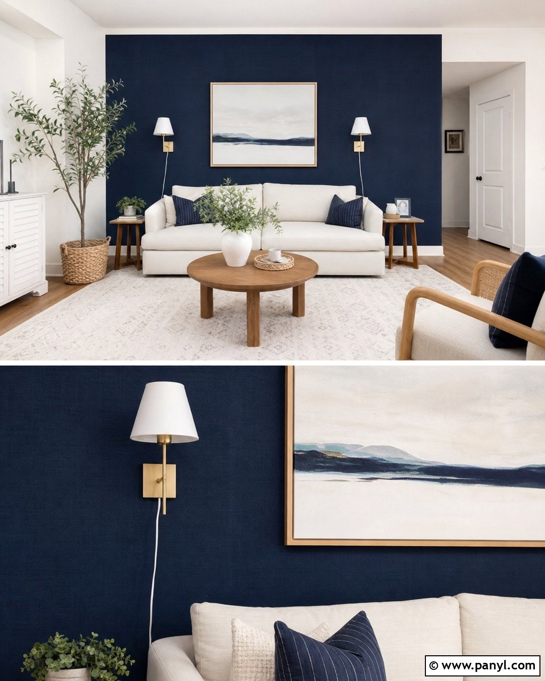 Removable Navy Accent Wall - 35 Navy Accent Wall Ideas