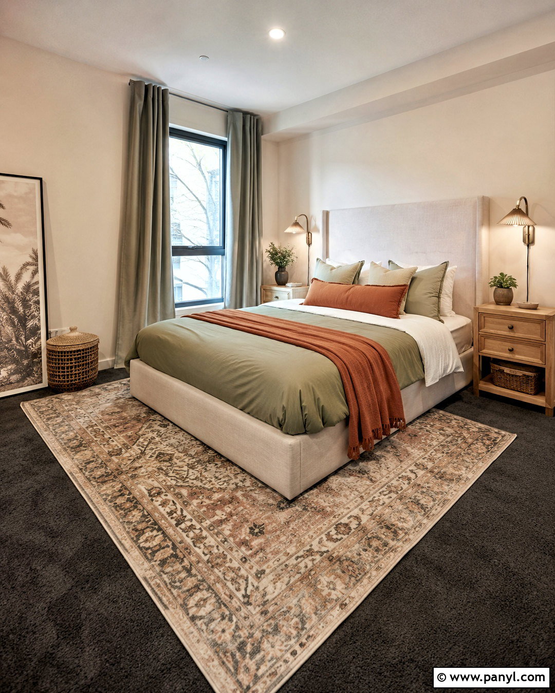 Rental Bedroom With Dark Grey Carpet - 20 dark grey carpet bedroom ideas