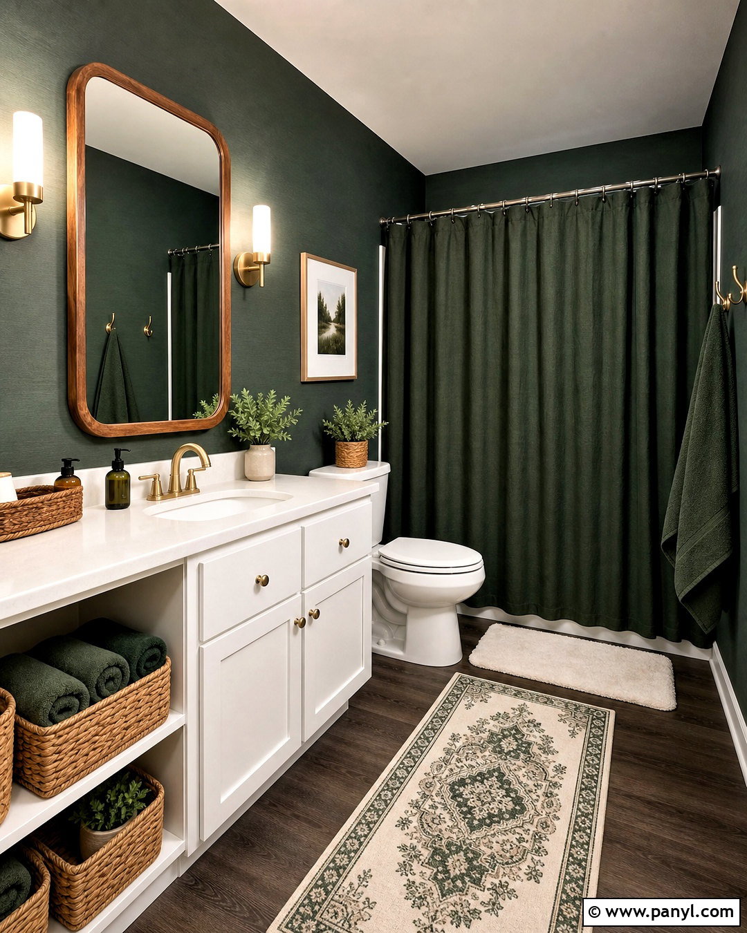 Rental Dark Green Bathroom Decor - 20 dark green bathroom ideas