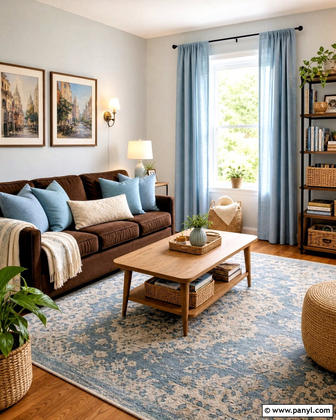 Rental Light Blue And Brown Living Room - 20 light blue and brown living room ideas