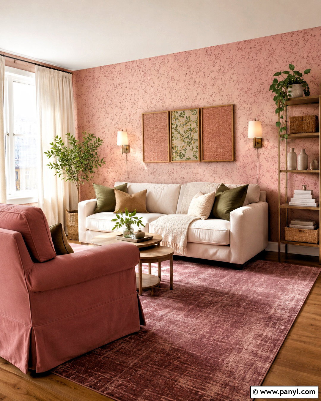 Renter Friendly Dusty Pink Living Room - 20 dusty pink living room ideas