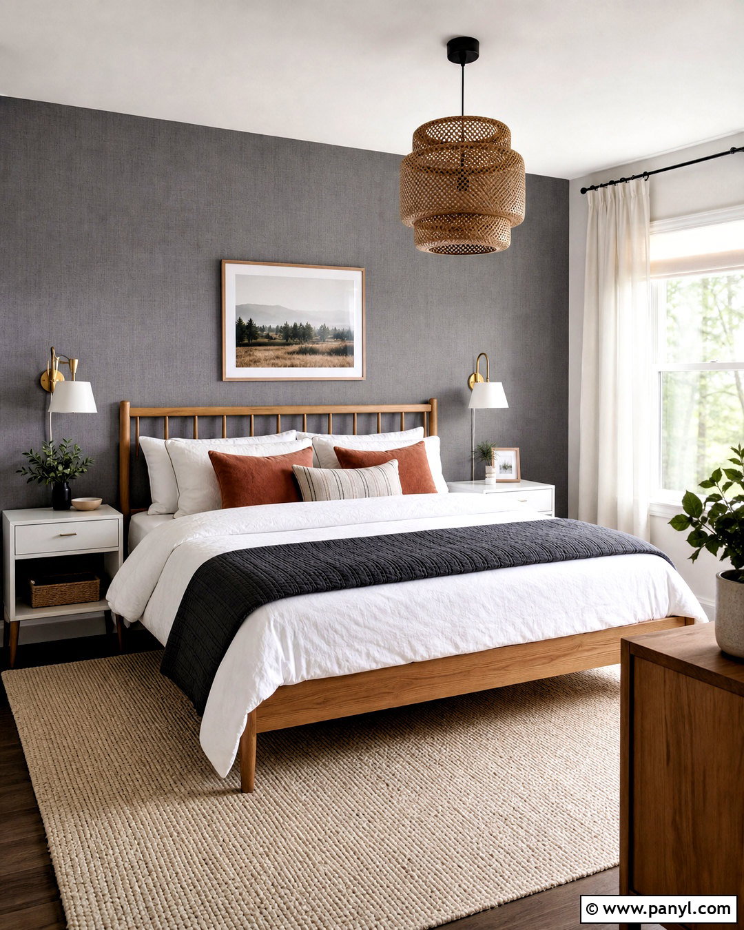 Renter Friendly Gray Accent Wall Bedroom - 20 gray accent wall bedroom ideas