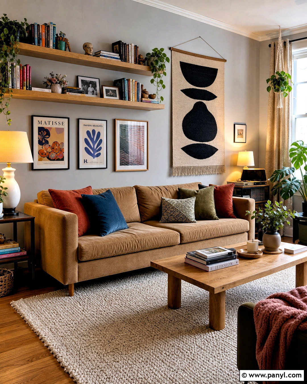 Renter-Friendly Grey Wall Living Room - 20 grey wall living room ideas