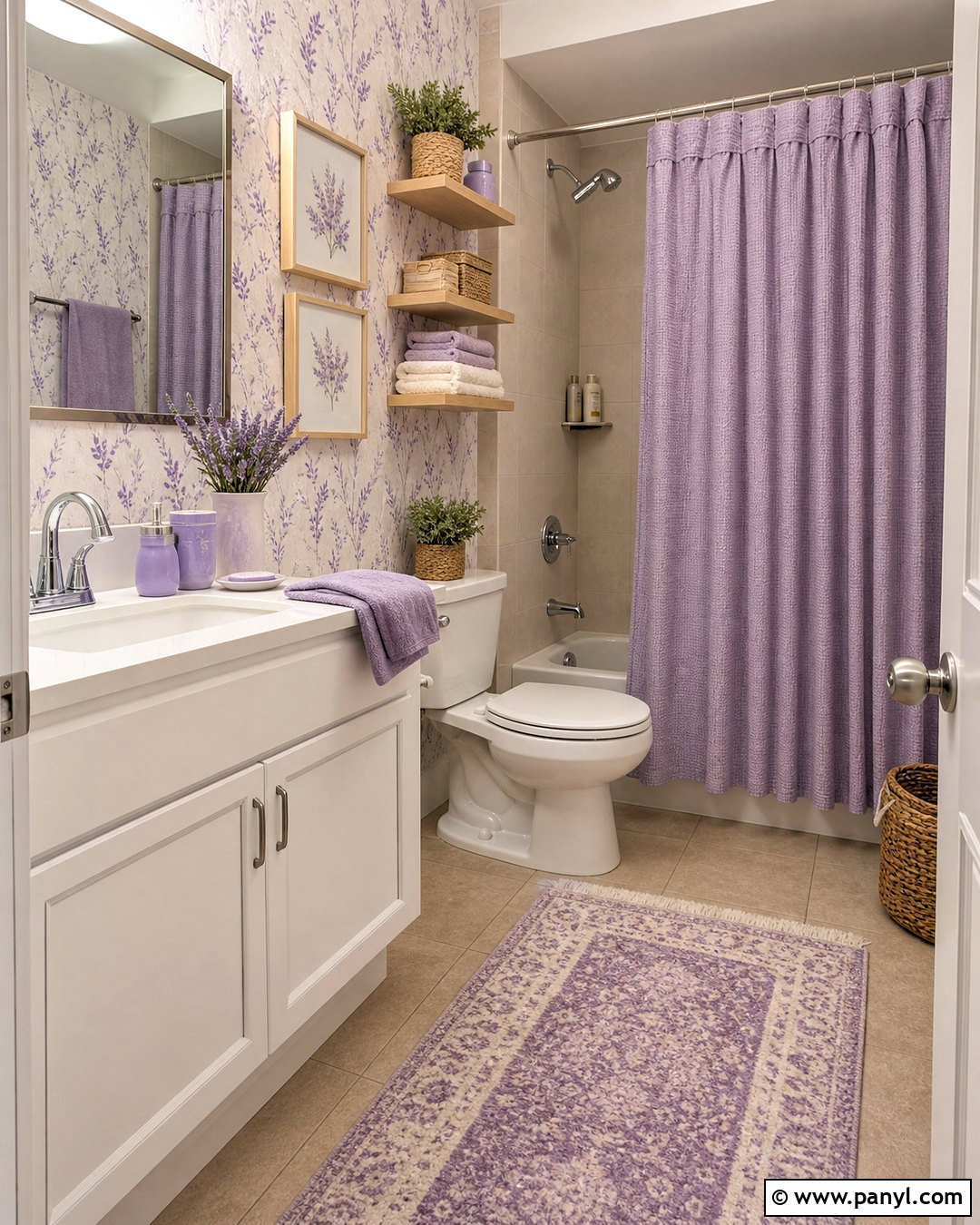 Renter Friendly Lavender Bathroom - 20 lavender bathroom ideas