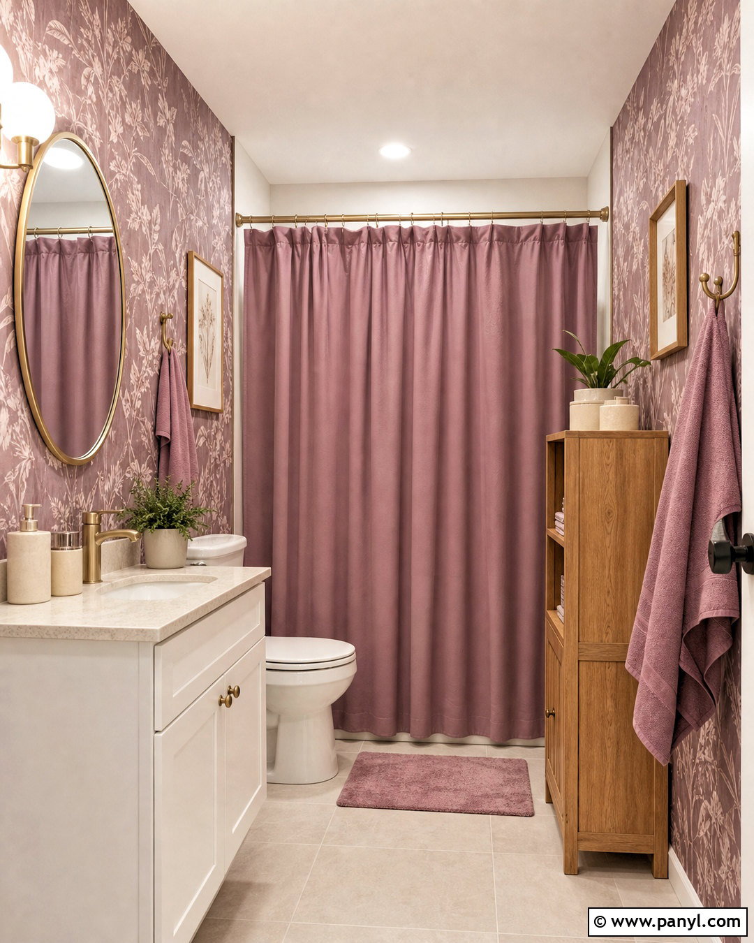 Renter Friendly Mauve Bathroom - 20 mauve bathroom ideas