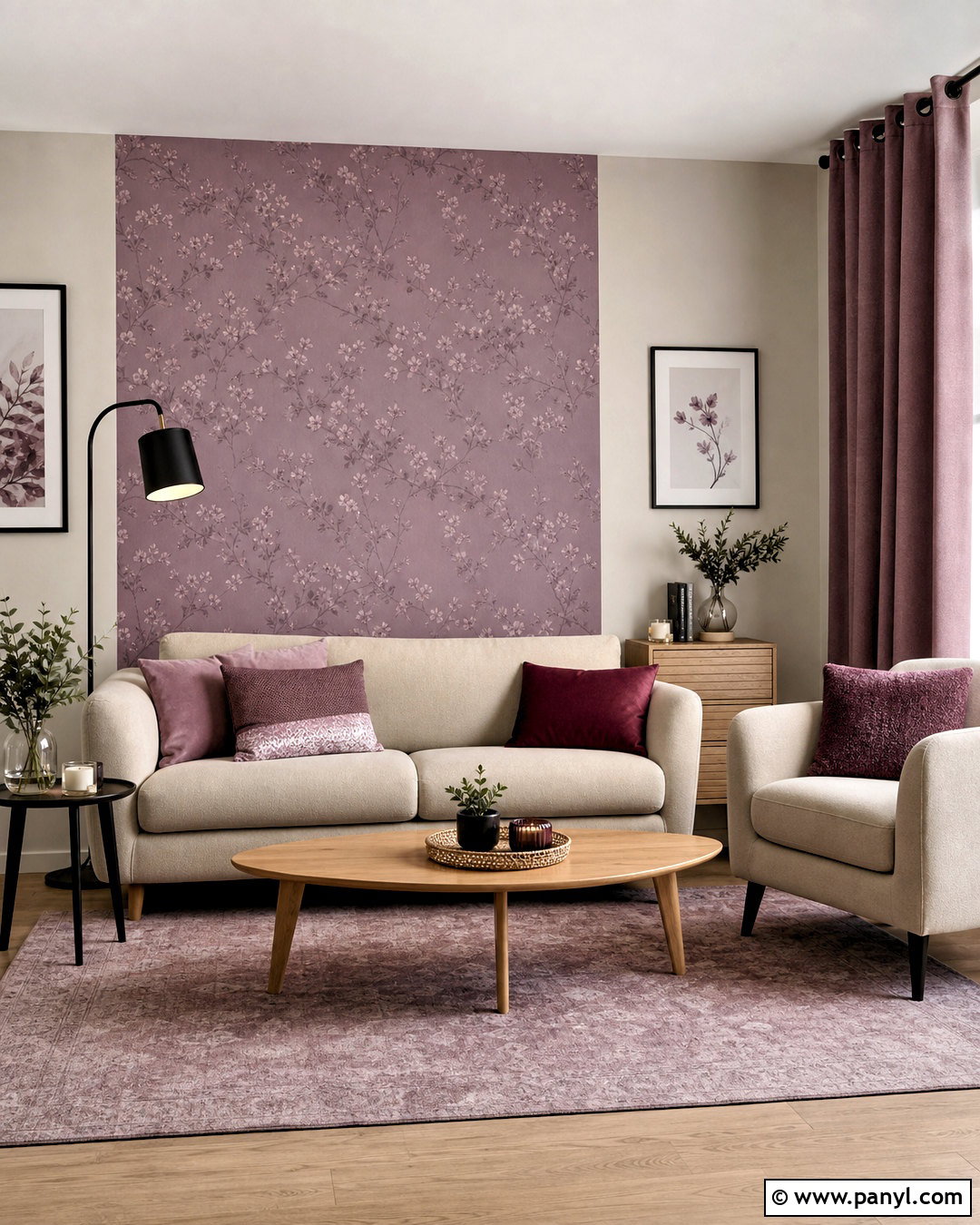 Renter-Friendly Mauve Living Room - 20 mauve living room ideas