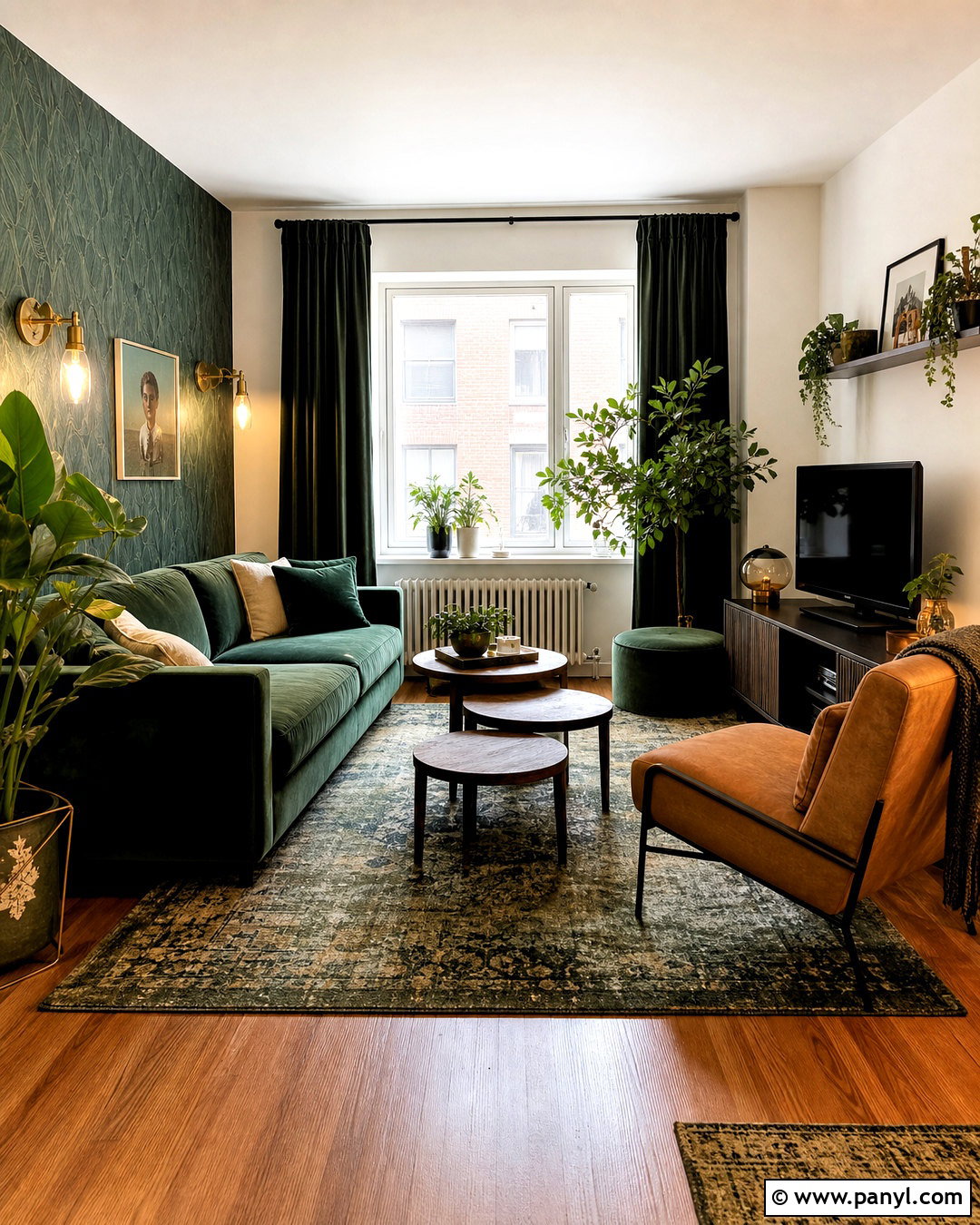 Renter Friendly Moody Green Living Room - 20 moody green living room ideas