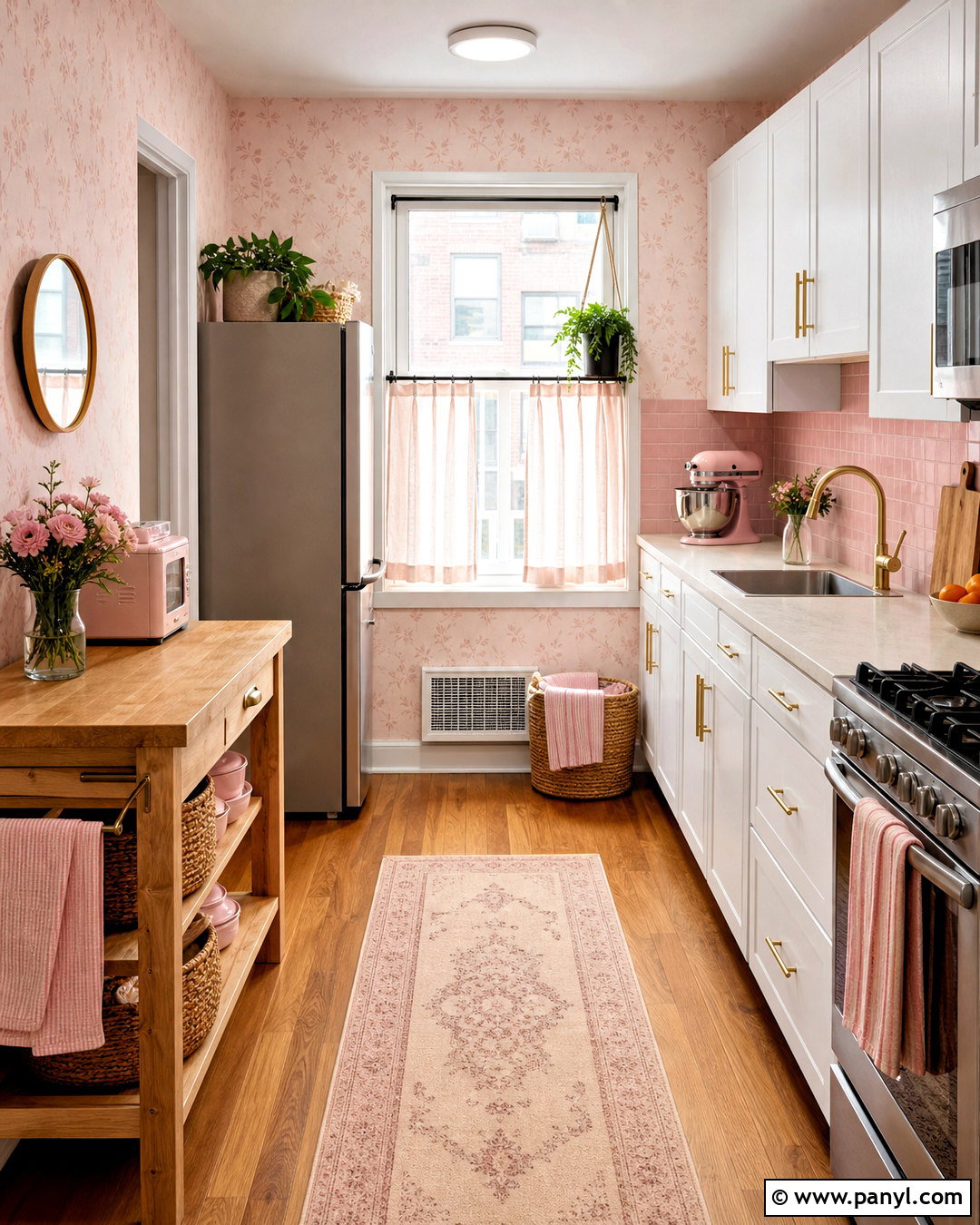 Renter-Friendly Pale Pink Kitchen - 20 pale pink kitchen ideas