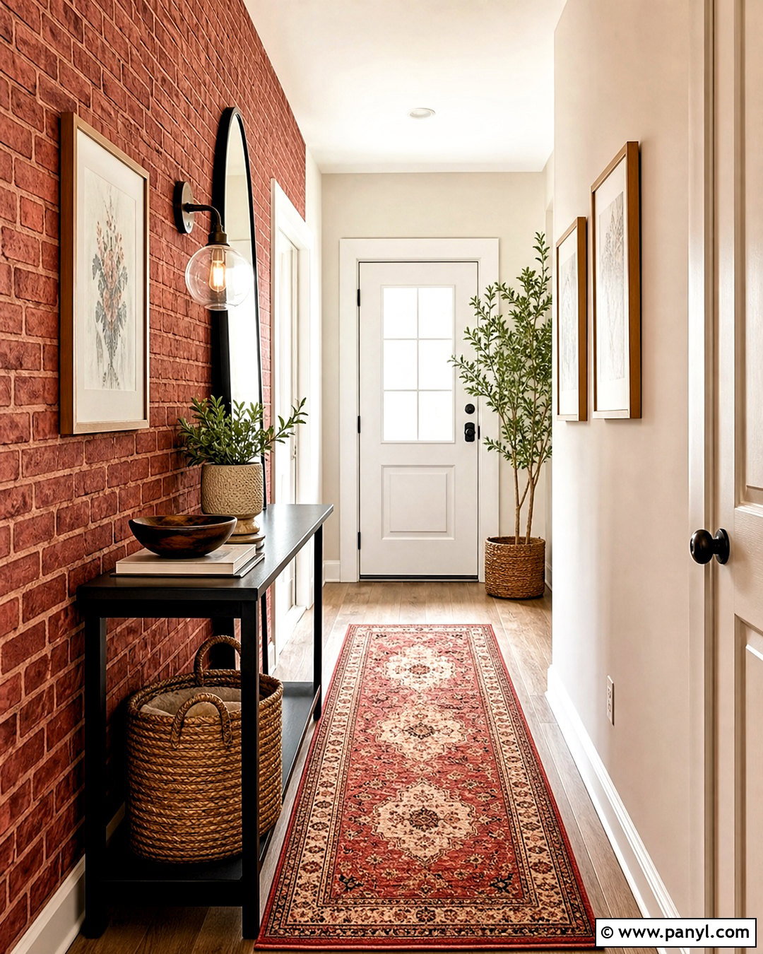 Renter-Friendly Red Hallway - 20 red hallway ideas