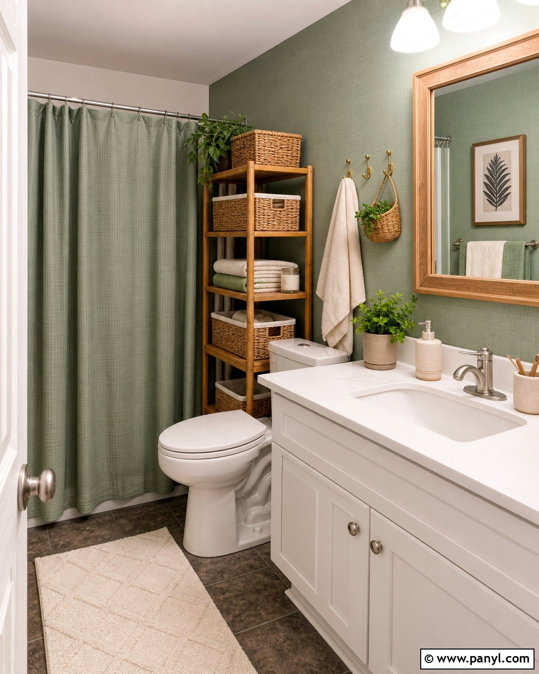Renter Friendly Sage Green Bathroom Walls - 35 sage green bathroom walls
