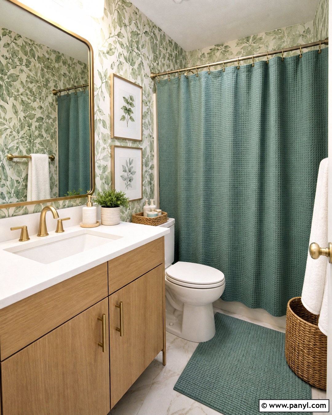 Renter-Friendly Sea Green Bathroom - 20 sea green bathroom ideas