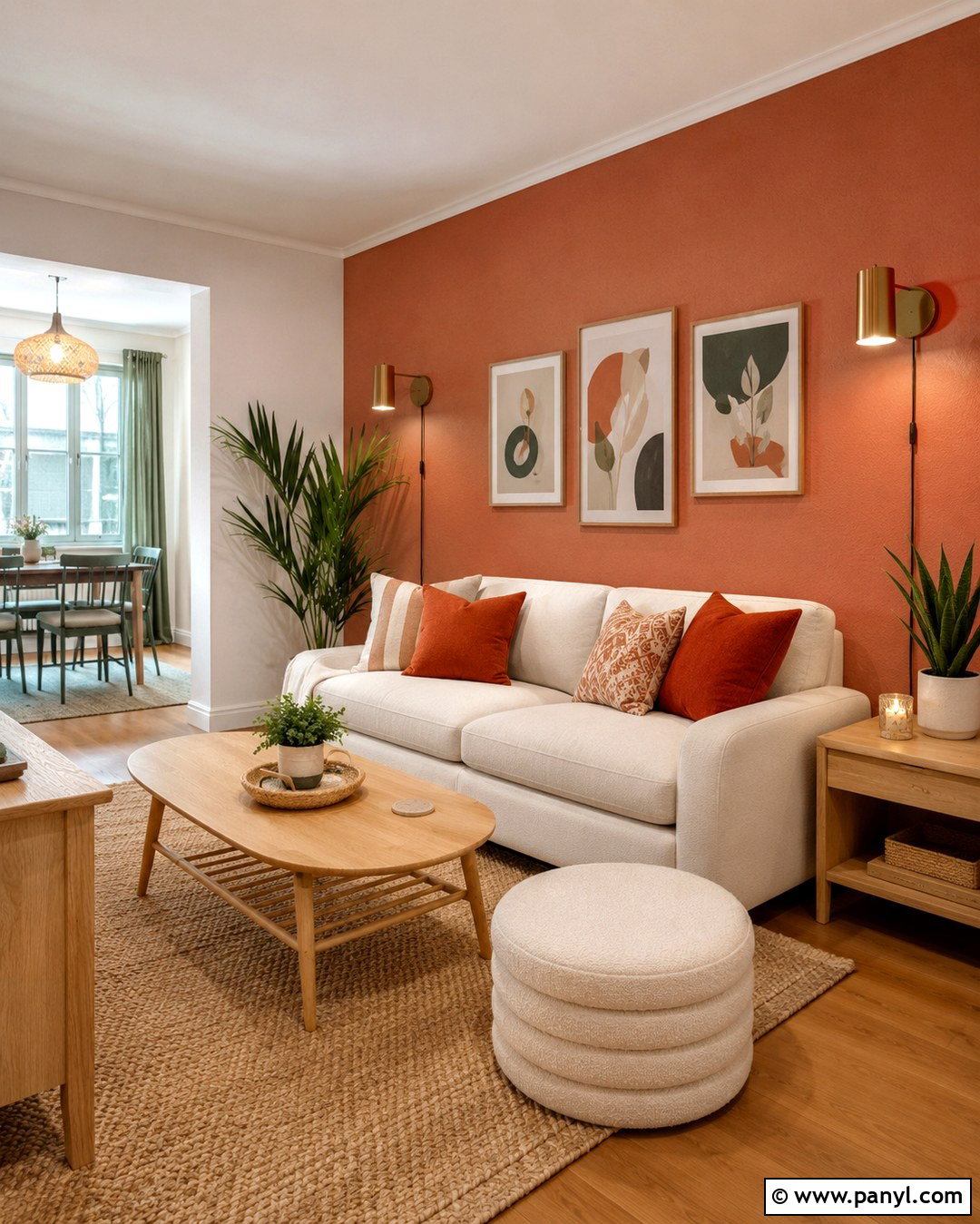 Renter Friendly Terracotta Wall - 20 terracotta interior wall ideas