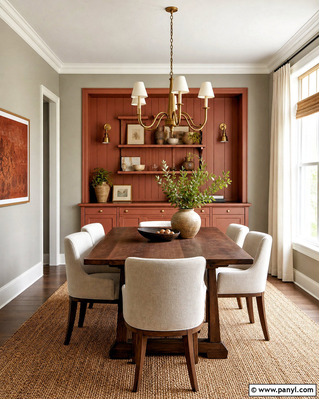 Repose Gray And Coral Clay Dining Room - 20 repose grey coordinating colors