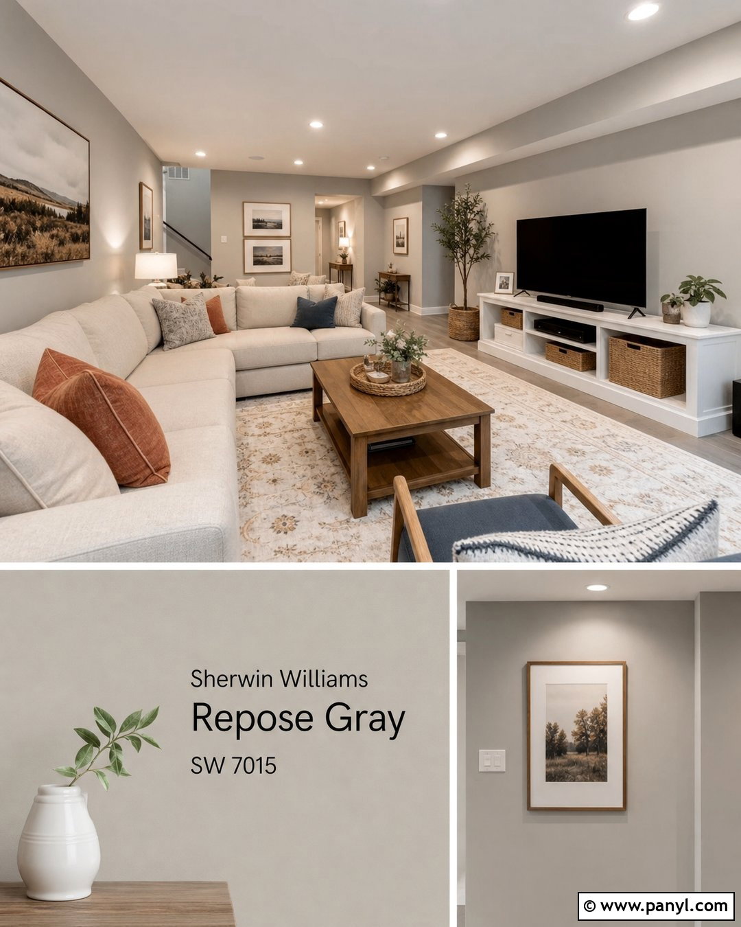 Repose Gray Basement Family Room - 30 sw repose gray ideas