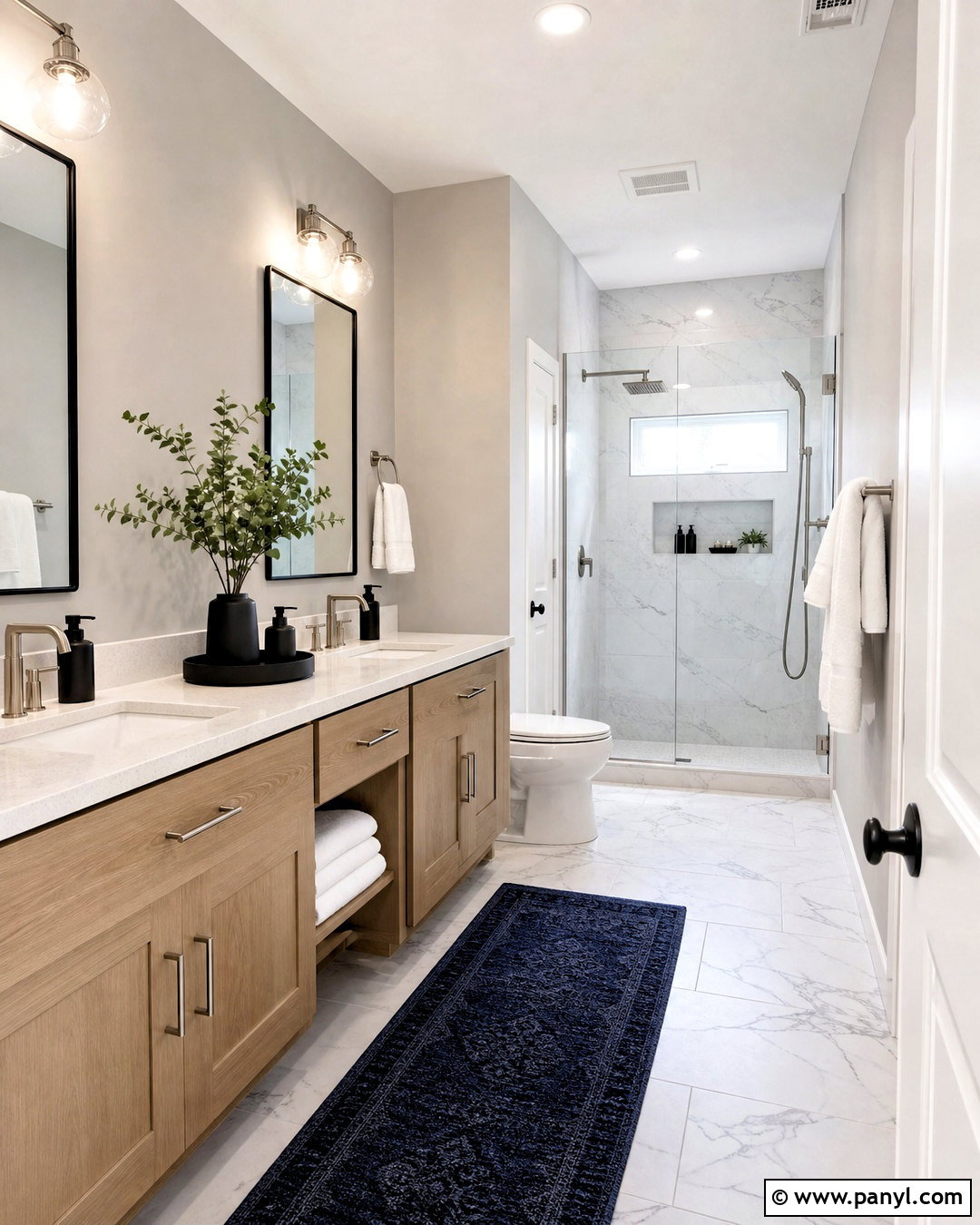 Repose Gray Bathroom With Marble - 20 repose gray vs agreeable gray ideas