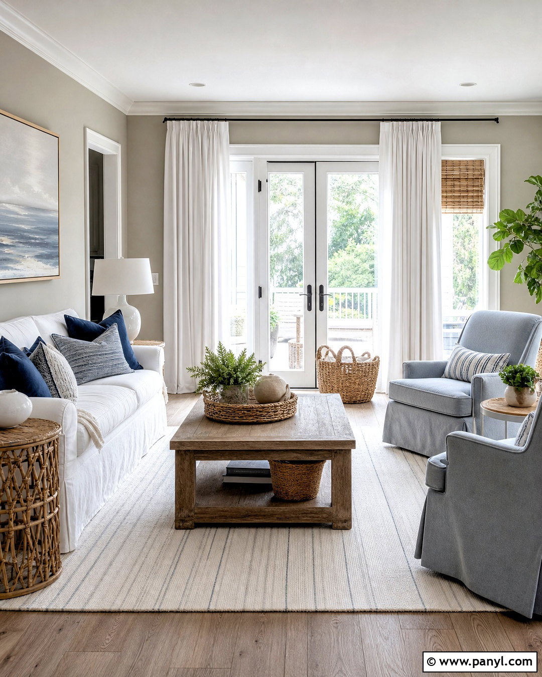 Repose Gray Coastal Living Room - 20 repose gray living room ideas