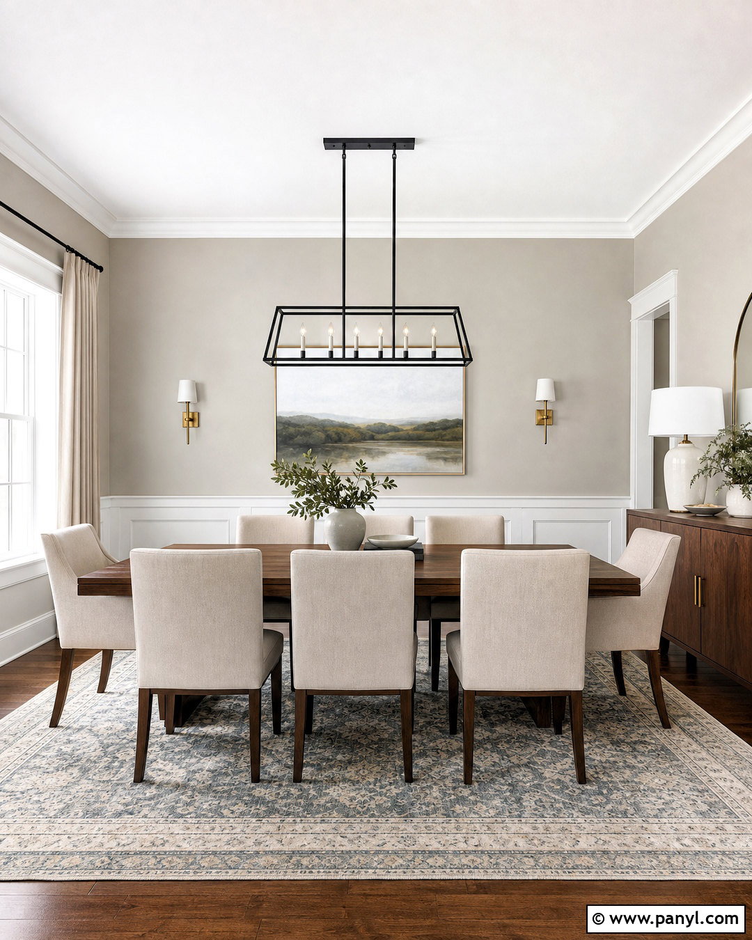 Repose Gray Dining Room With Walnut - 20 repose gray vs agreeable gray ideas