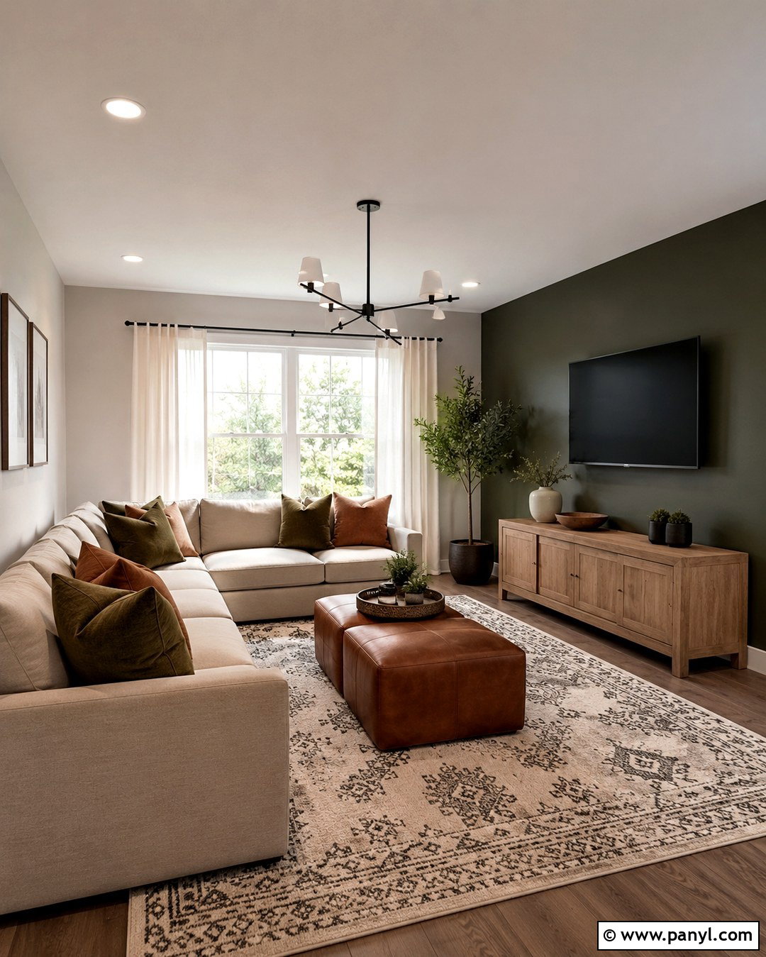 20 Repose Gray With Green Accent Wall Ideas for Serene Rooms