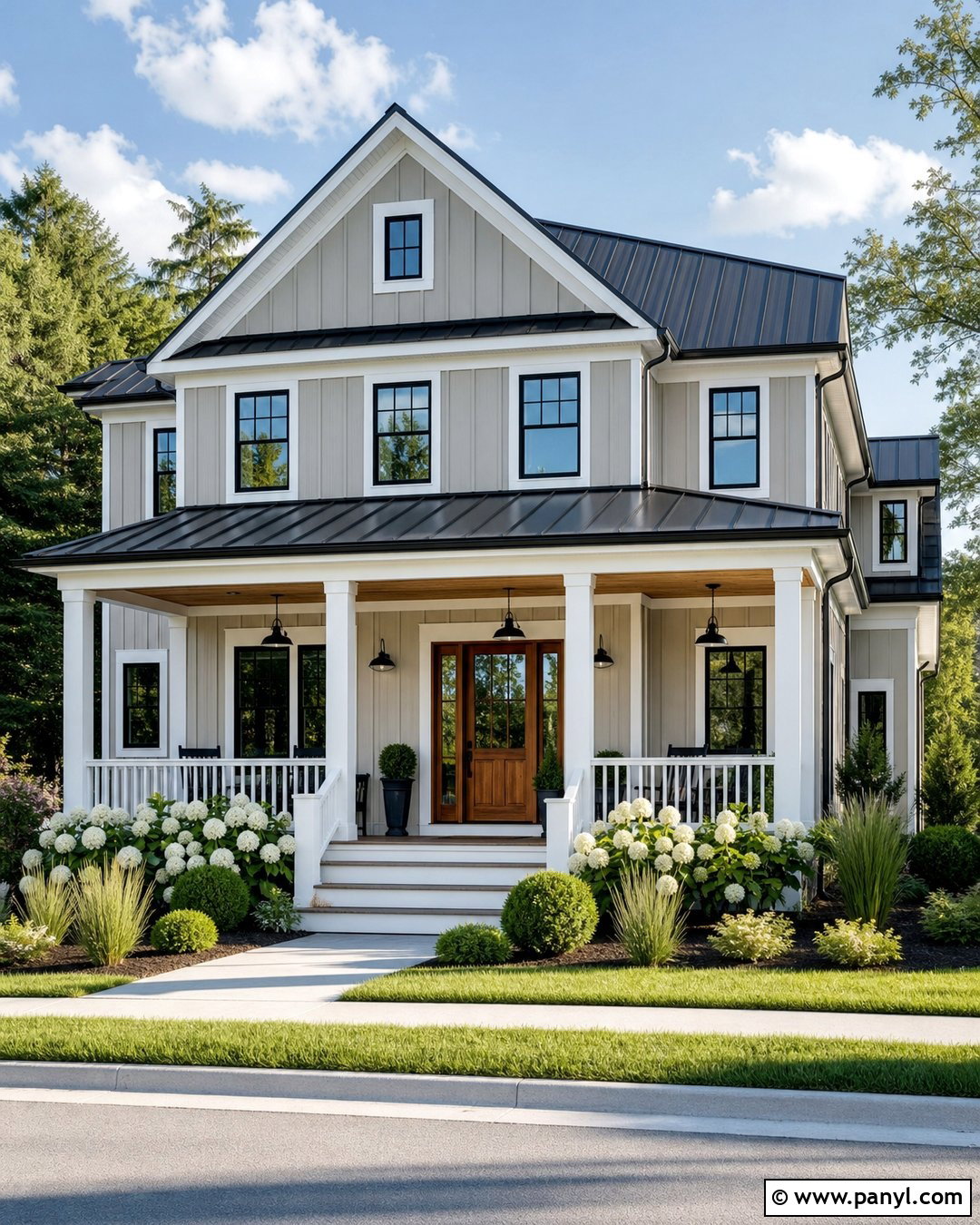 Repose Gray Farmhouse Exterior With White Trim - 20 repose gray with white trim ideas