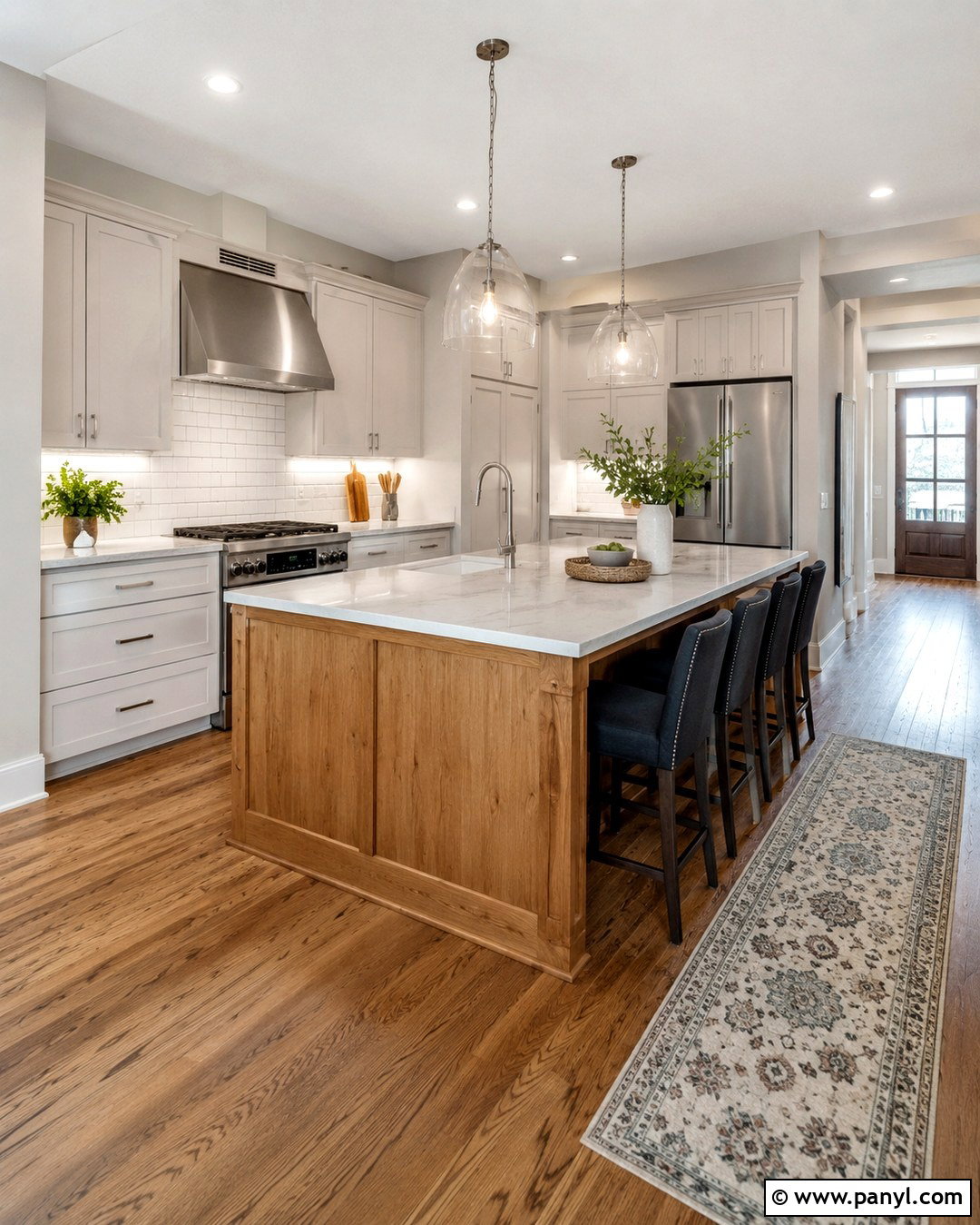 Repose Gray Kitchen With White Cabinets - 20 Repose Grey Walls