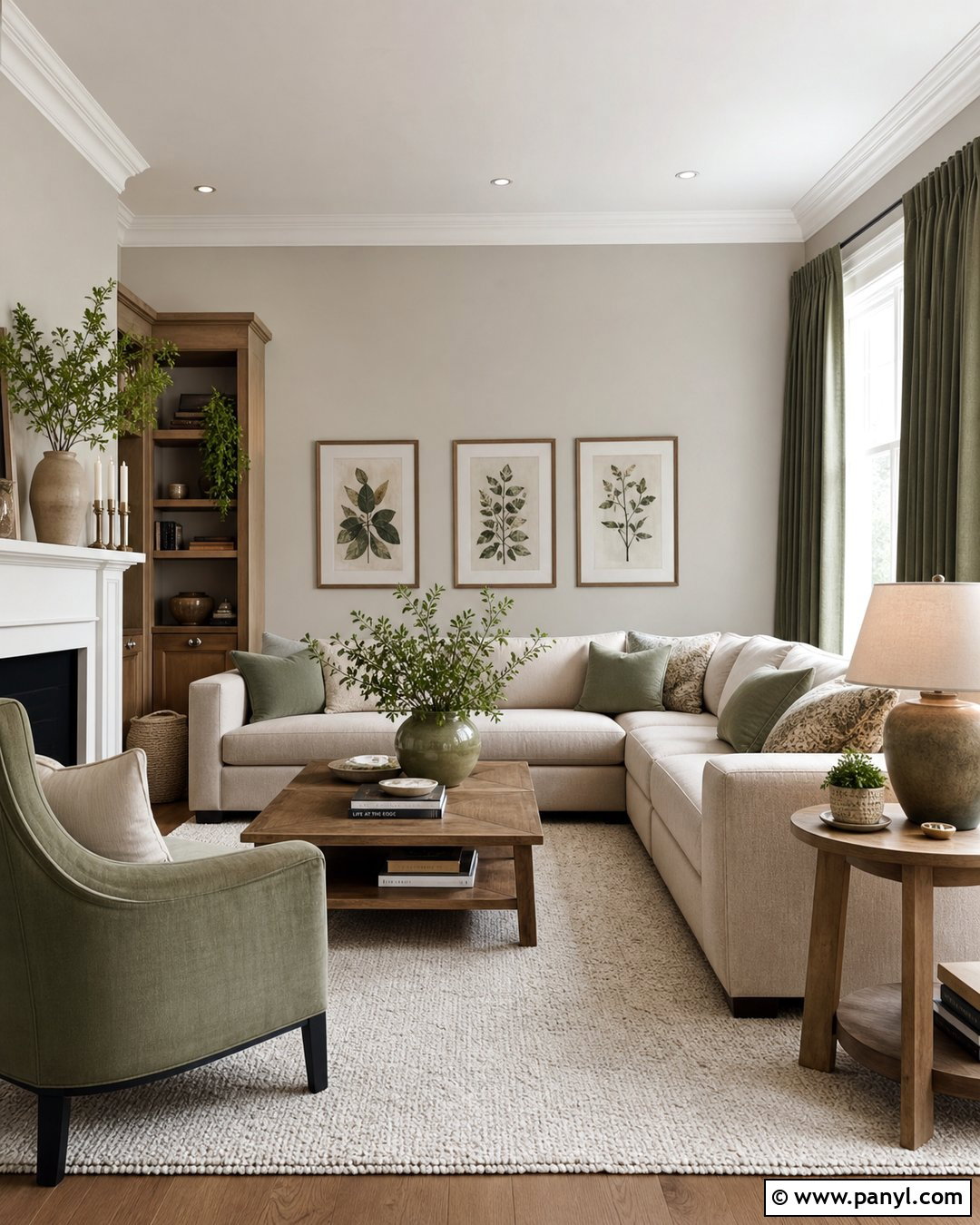 Repose Gray Living Room With Sage Green - 30 sw repose gray ideas