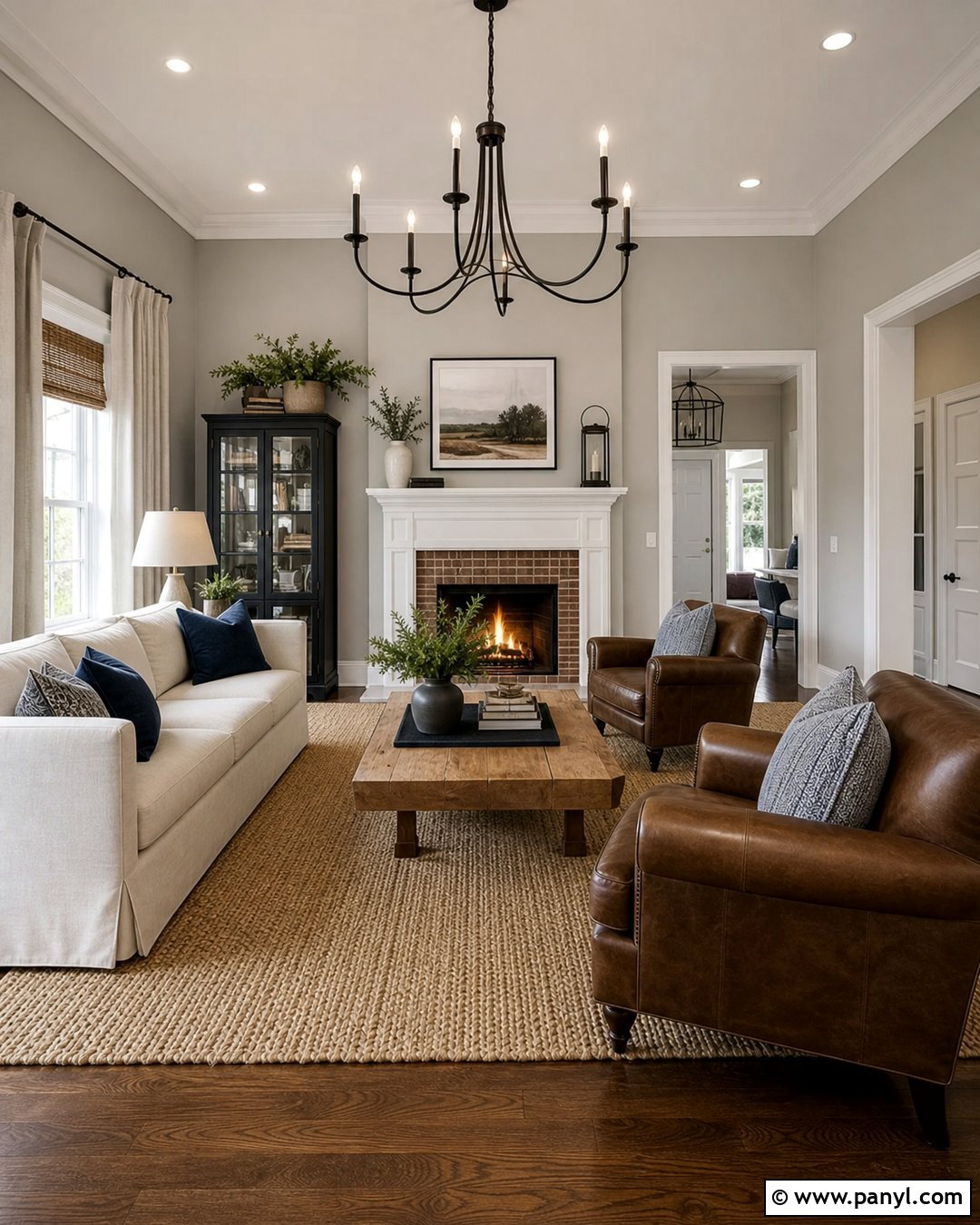 Repose Gray Living Room With White Trim - 20 repose gray with white trim ideas