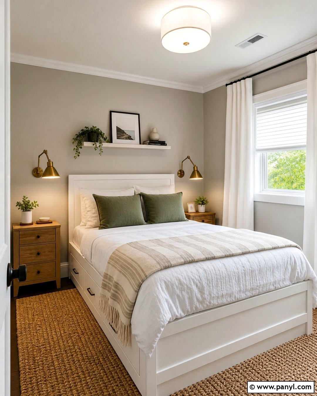 Repose Gray Small Bedroom With White Trim - 20 repose gray with white trim ideas