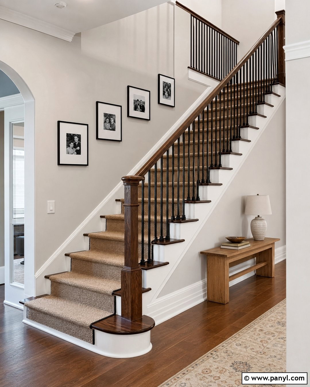 Repose Gray Staircase With White Trim - 20 repose gray with white trim ideas