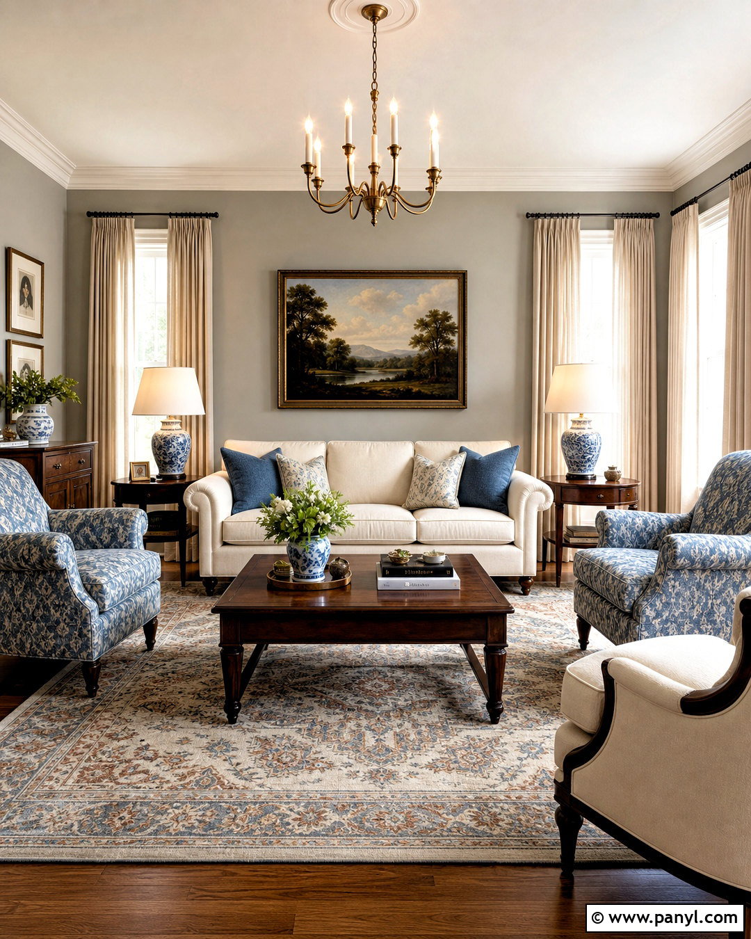 Repose Gray Traditional Living Room - 20 repose gray living room ideas