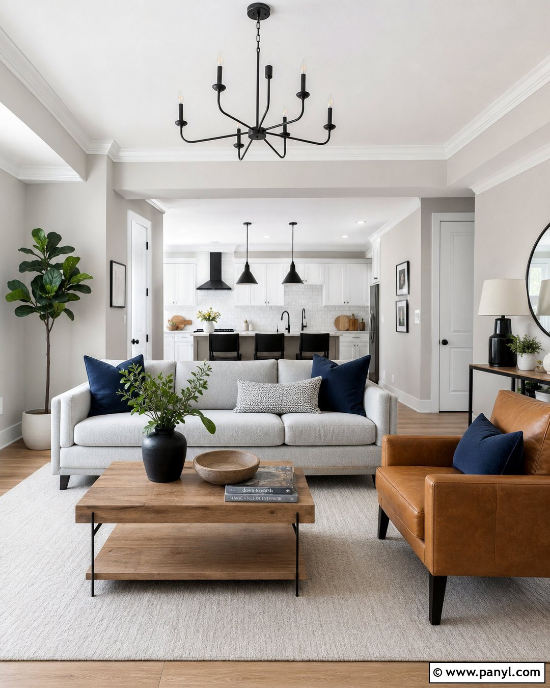 Repose Gray Walls With Extra White Trim - 25 Sherwin Williams Wall And Trim Combo Ideas