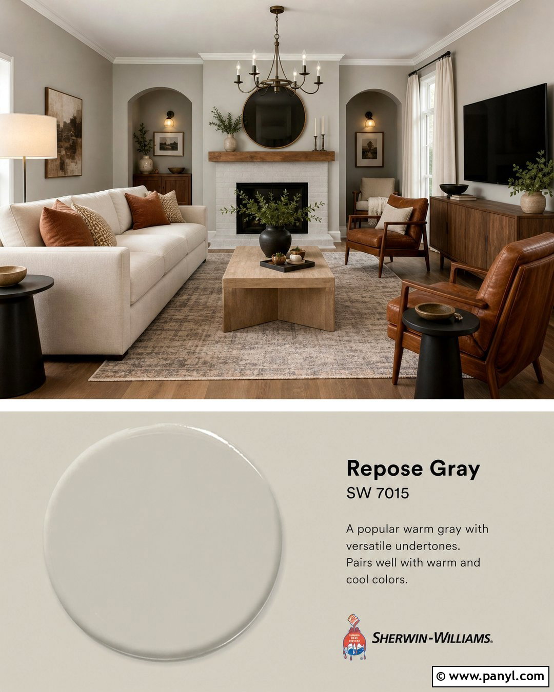Repose Gray With Warm Wood Tones - 30 sw repose gray ideas