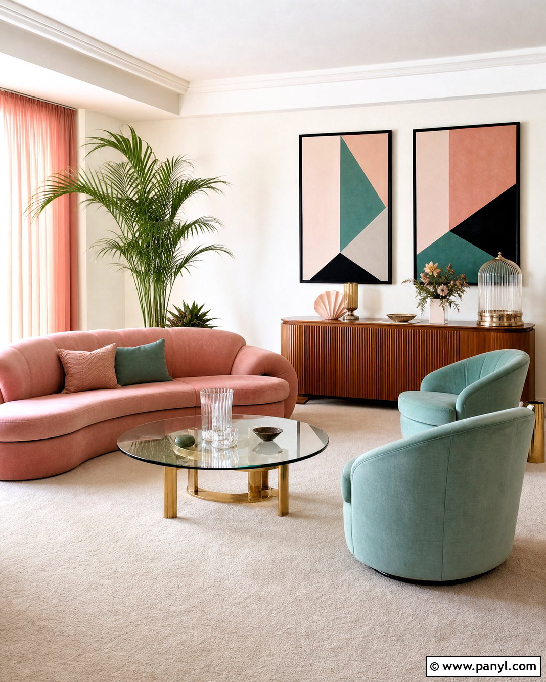 Retro 1980s Pastel Living Room - 20 retro rooms