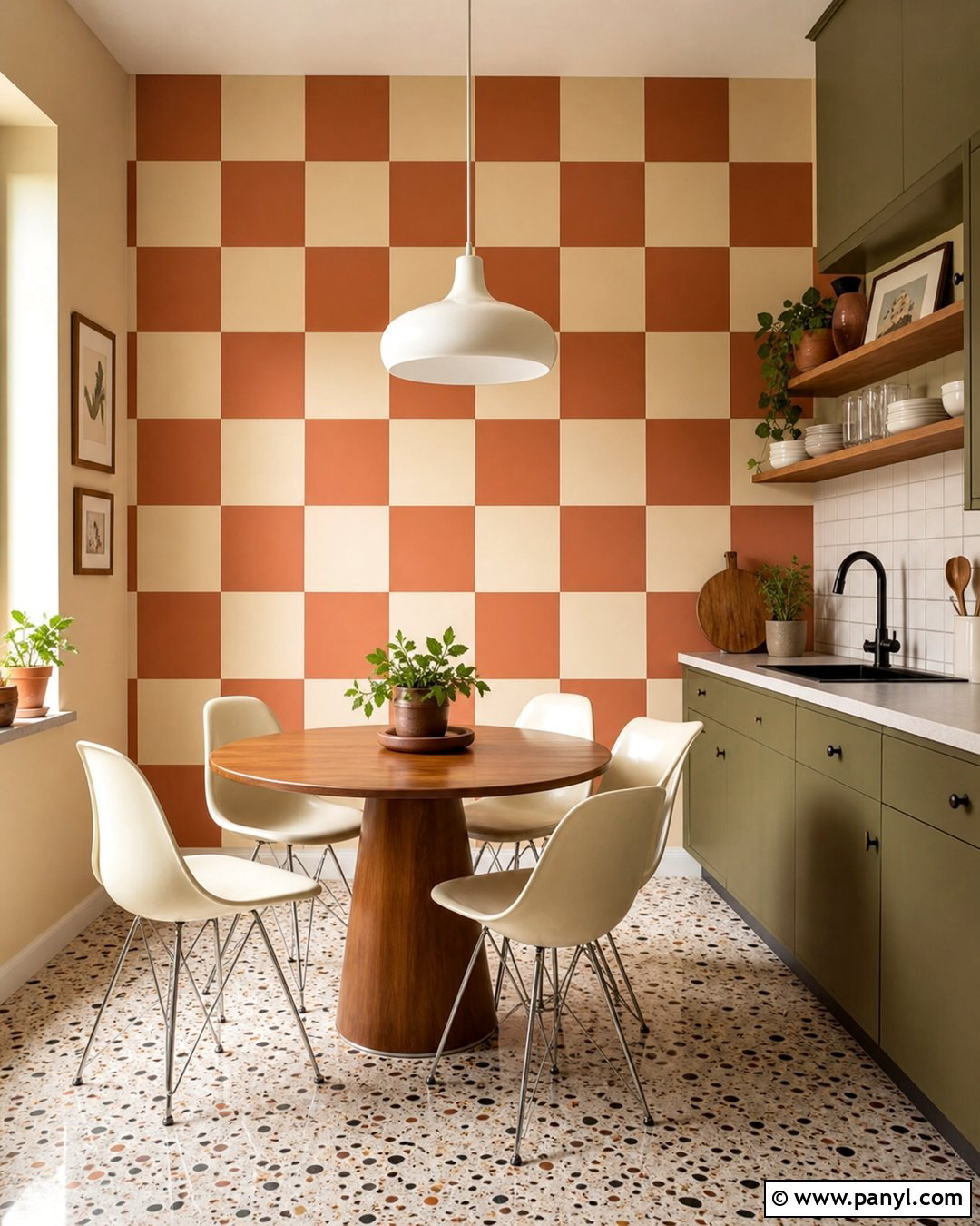 Retro Checkerboard Kitchen Wall Paint - 30 retro wall paint ideas