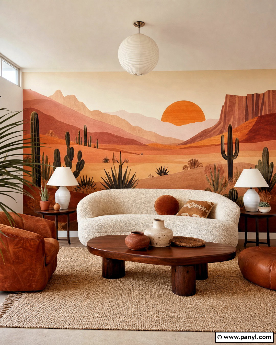 Retro Desert Wall Mural - 20 retro wall mural ideas