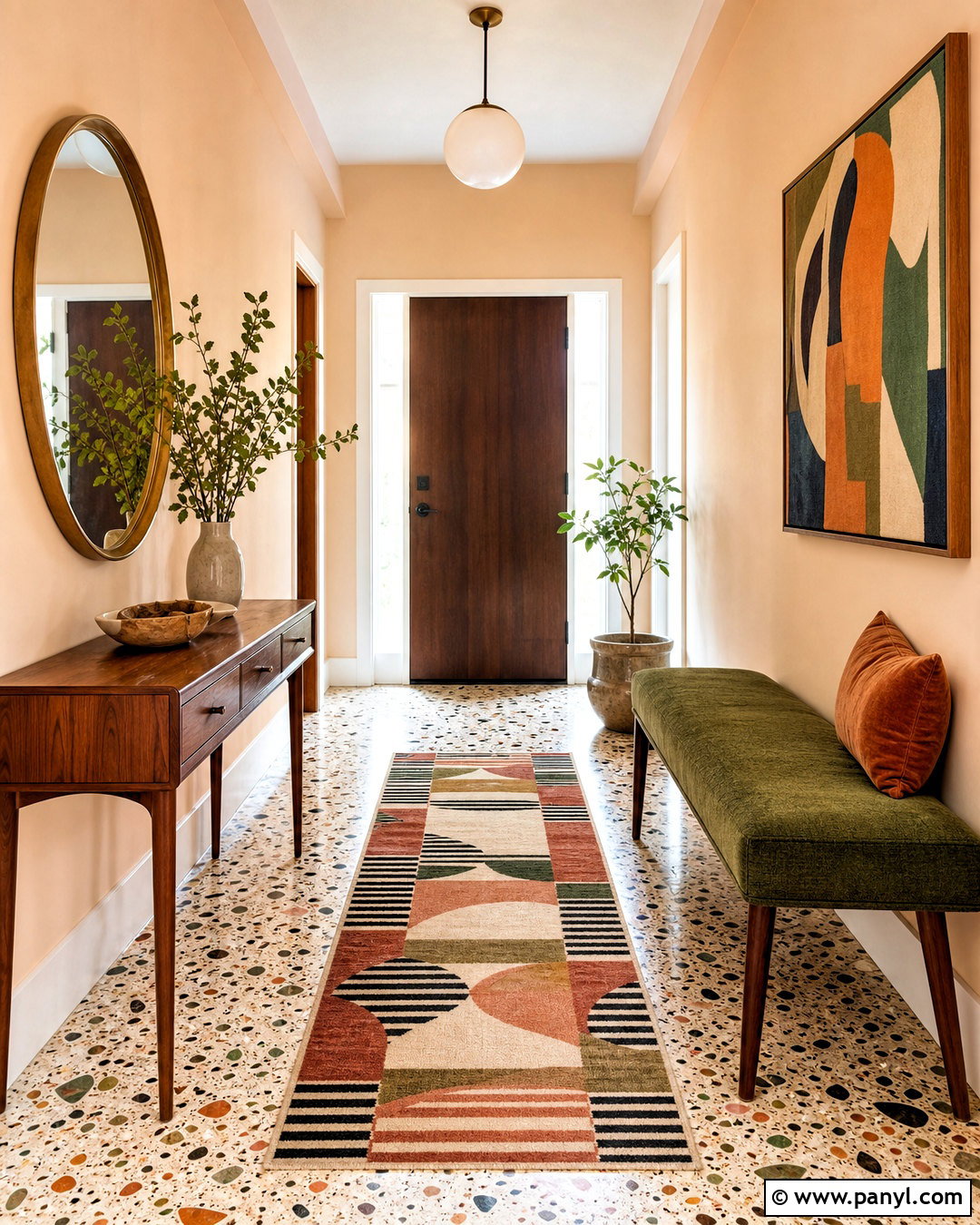 Retro Entryway With Terrazzo Flooring - 20 retro rooms