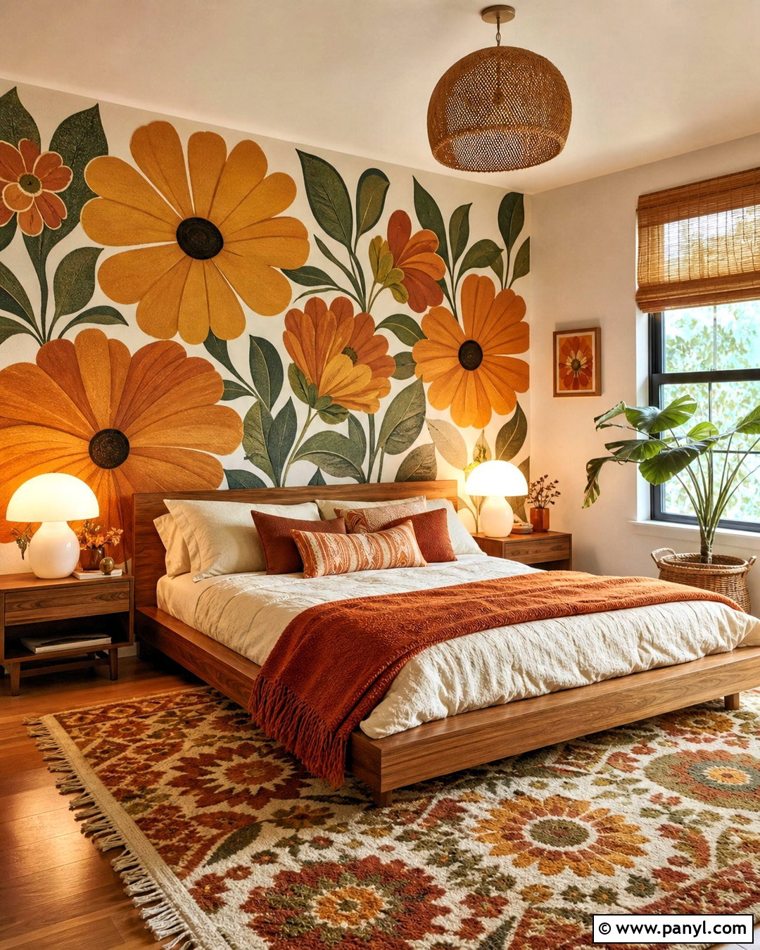 Retro Floral Wall Art - 20 70s wall art ideas