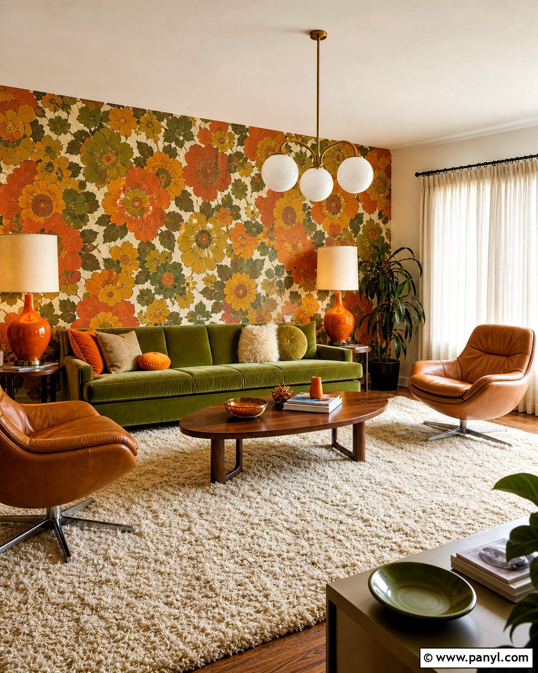 Retro Floral Wallpaper Living Room - 20 floral wallpaper living room ideas