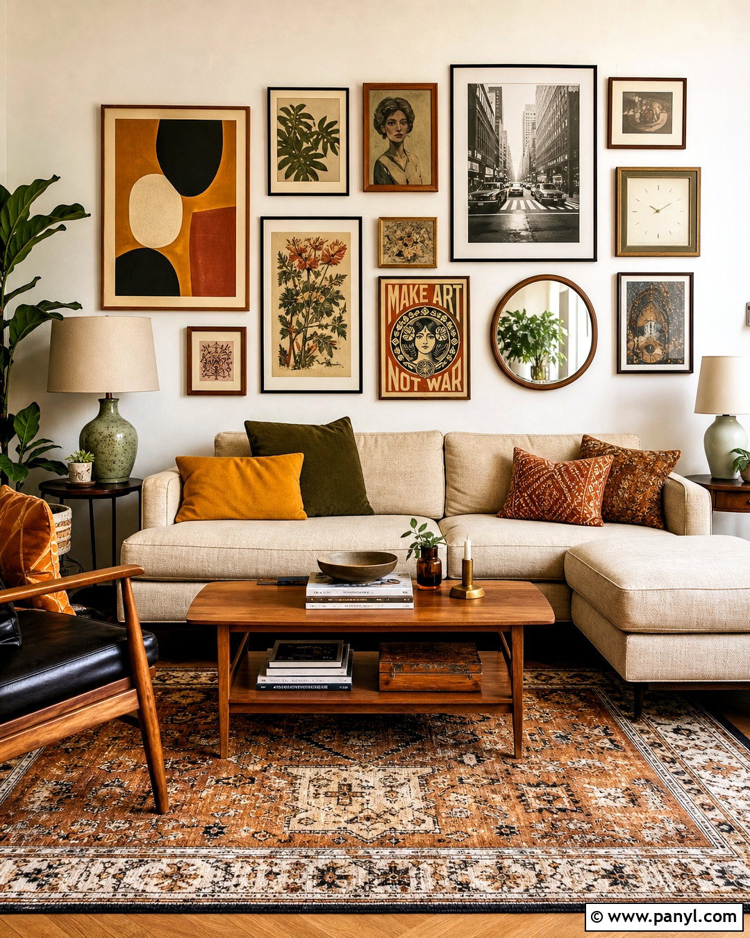 Retro Gallery Wall - 20 retro wall art ideas