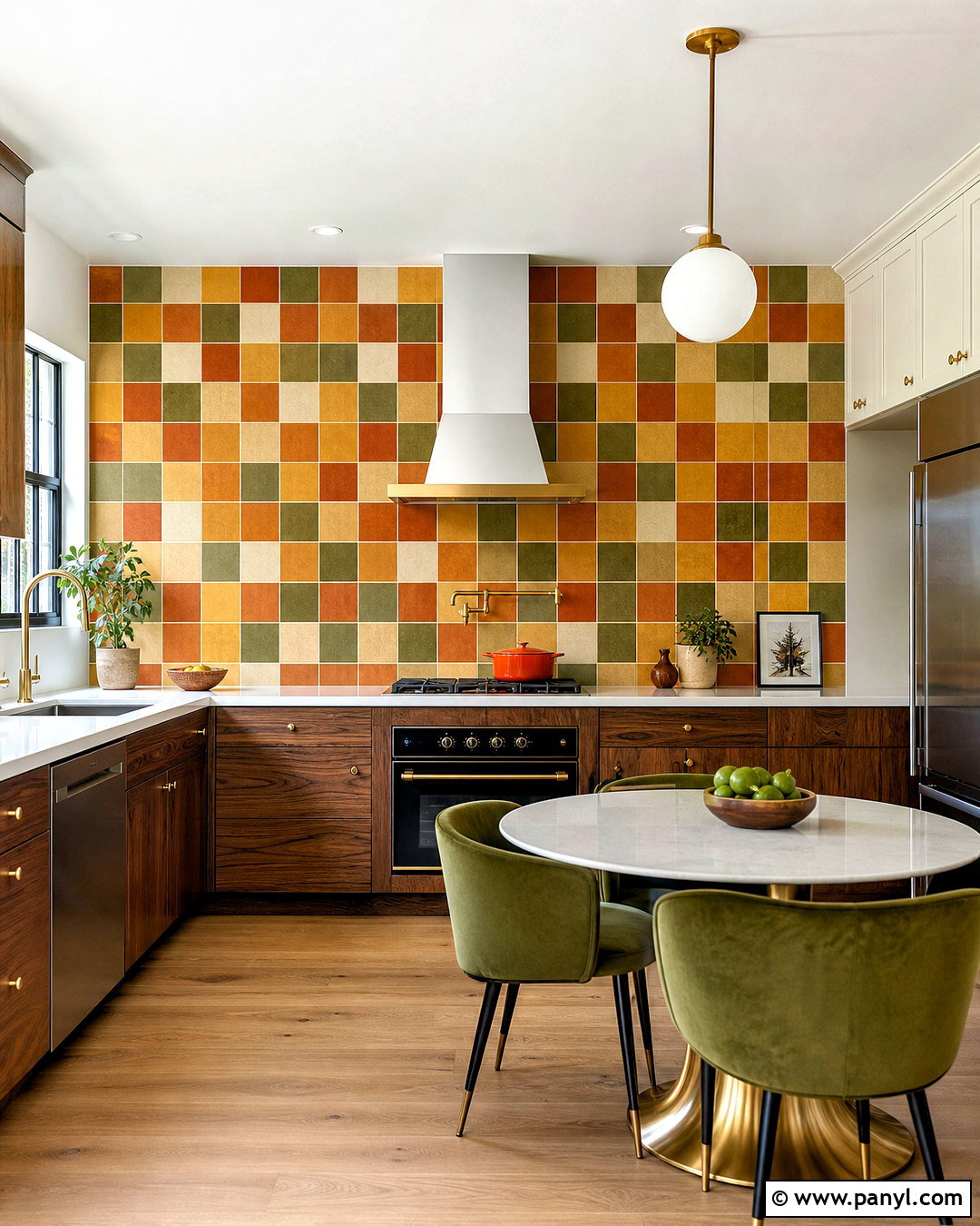 Retro Kitchen Tile Accent Wall - 20 retro accent wall ideas