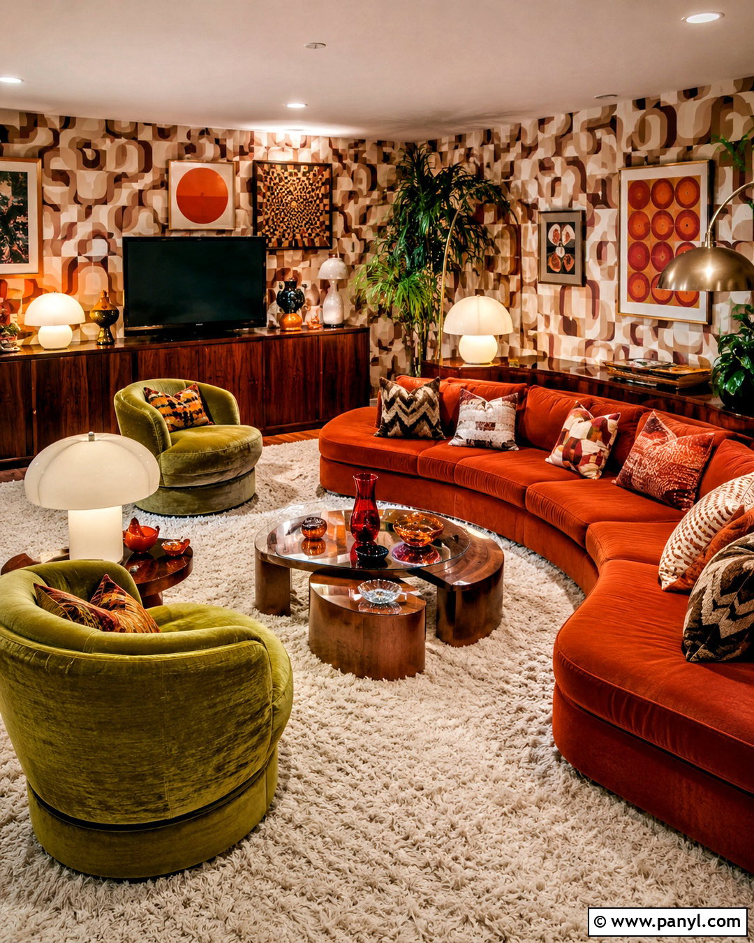 Retro Maximalist Family Room - 20 maximalist decor ideas