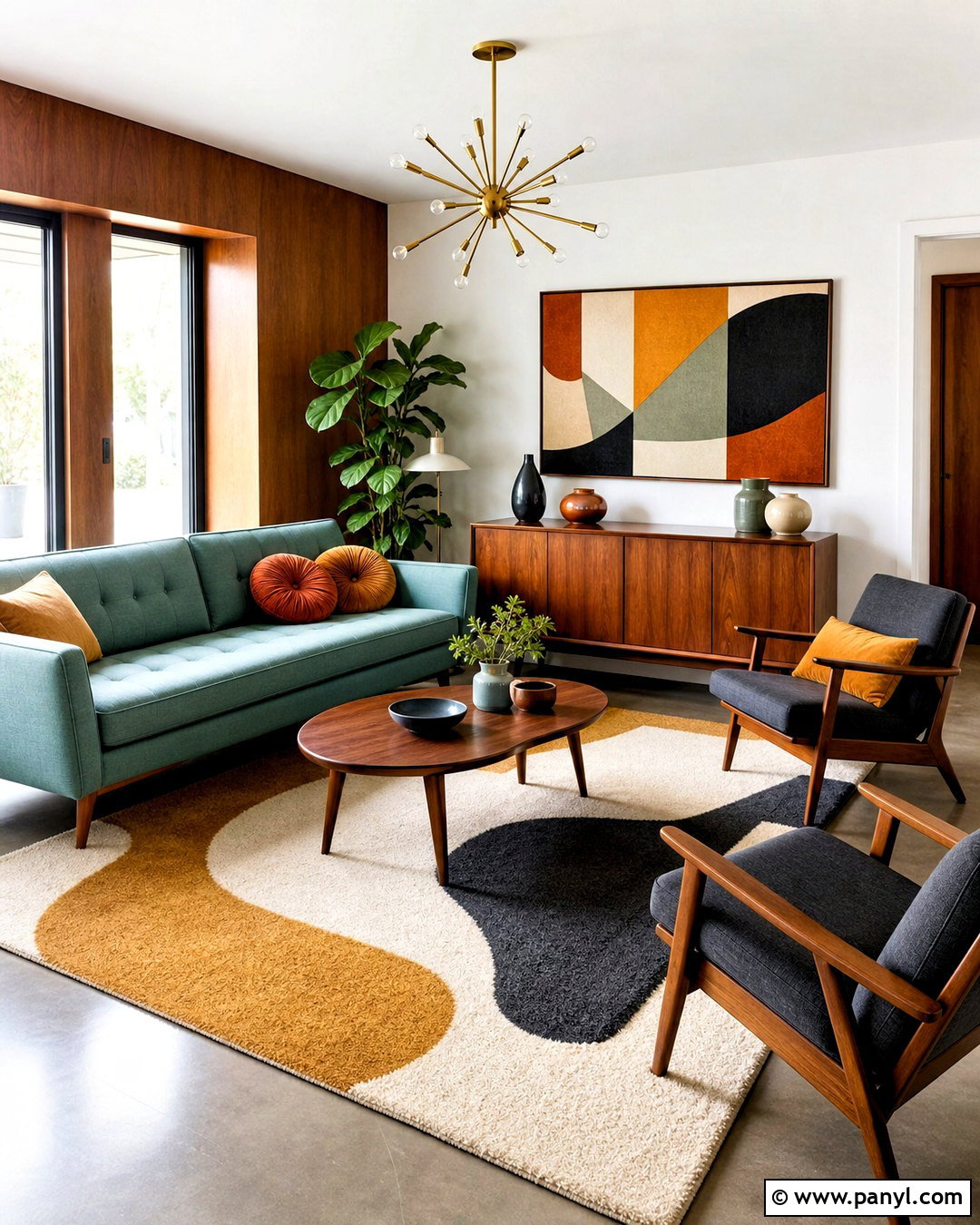 Retro Mid Century Living Room - 20 retro rooms